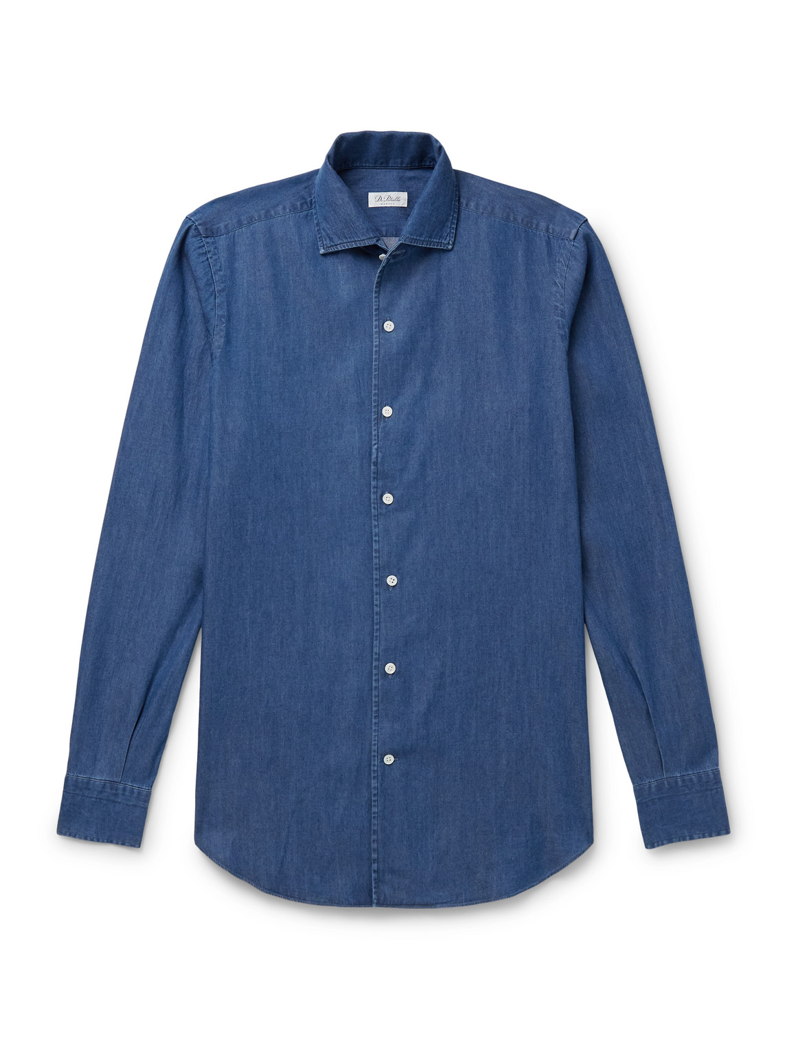 De Petrillo Cotton-chambray Shirt In Blue