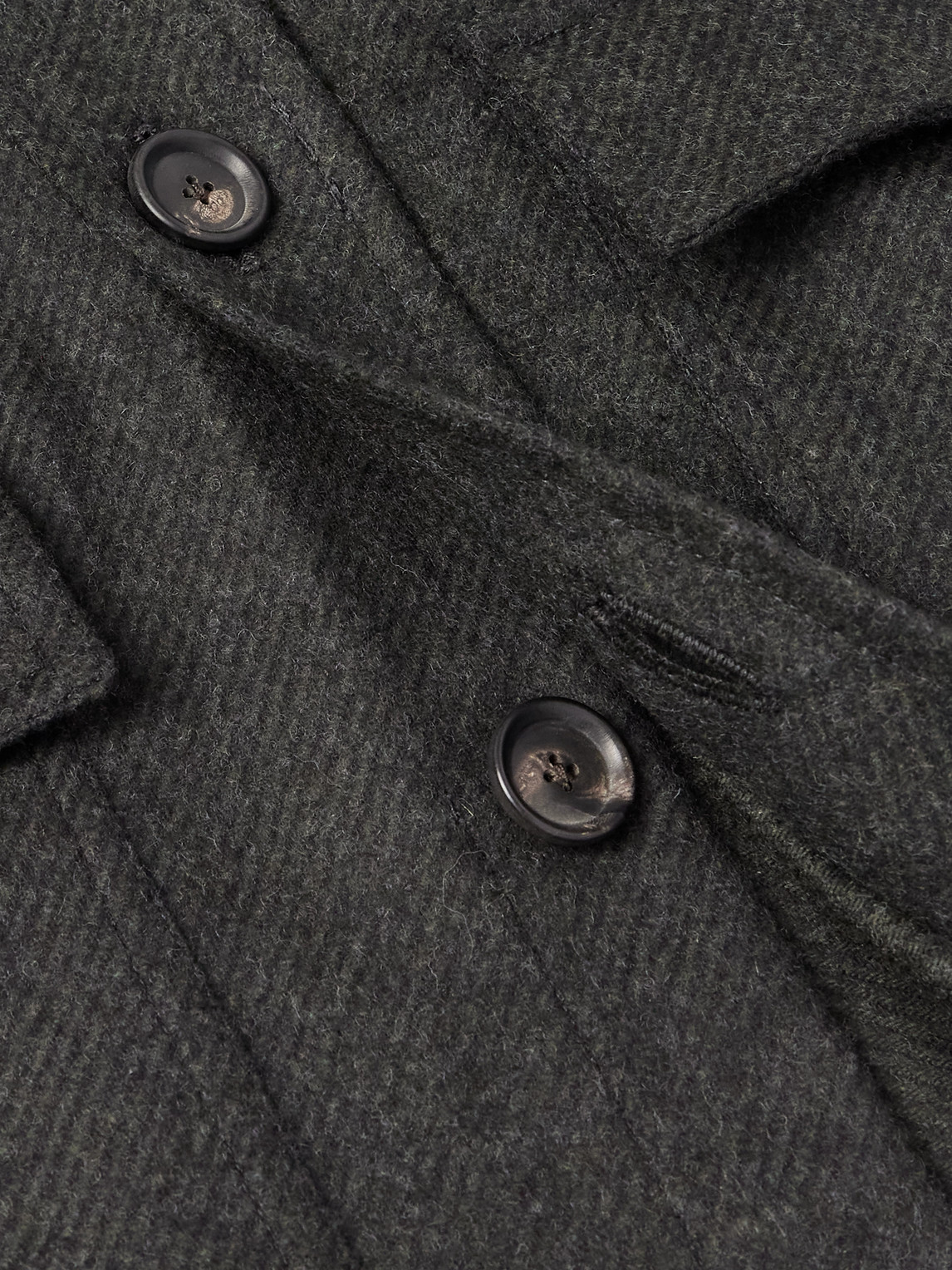 De Petrillo Wool And Cashmere-blend Overshirt In Gray