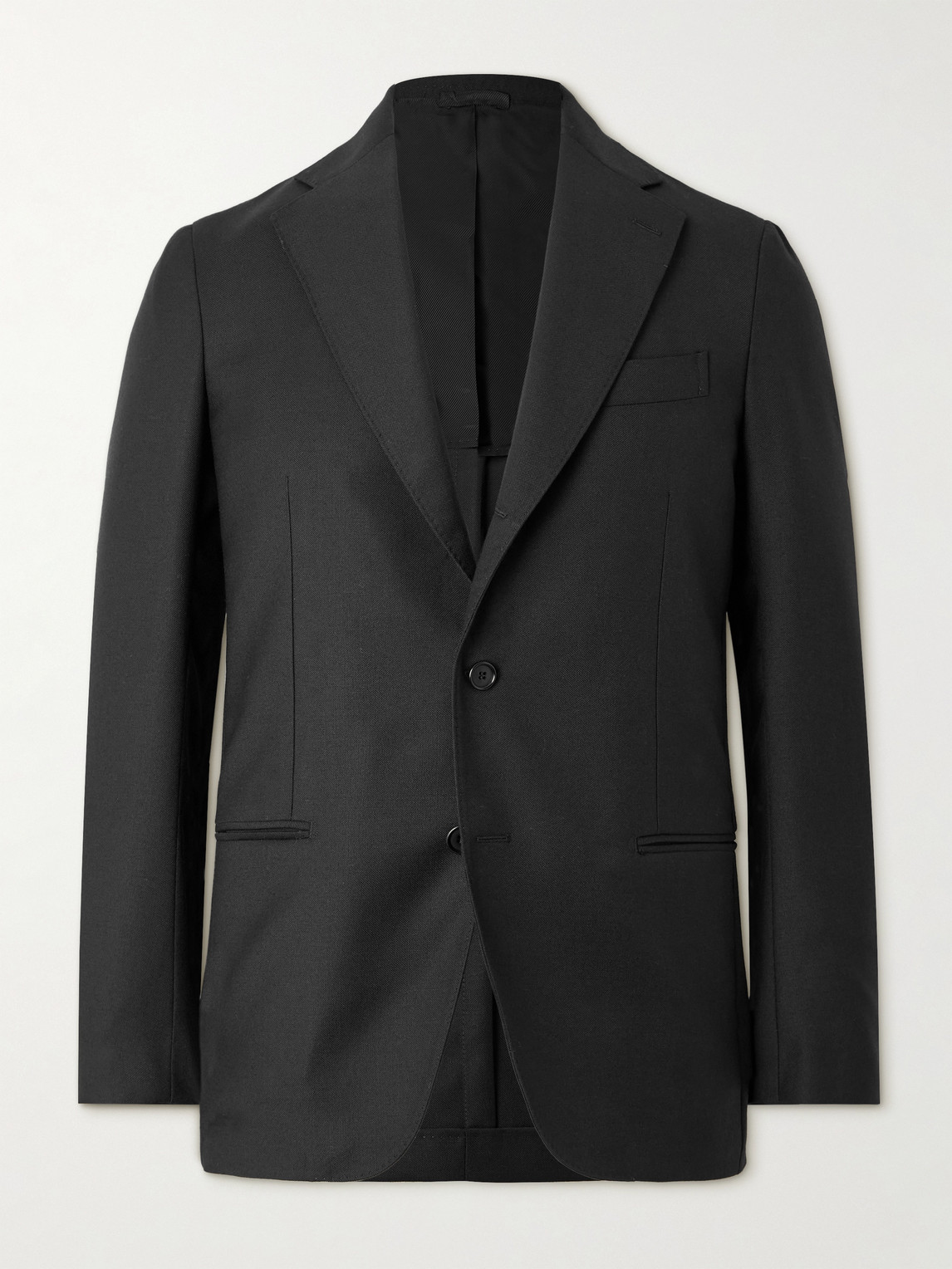 De Petrillo Napoli Virgin Wool Suit Jacket In Black
