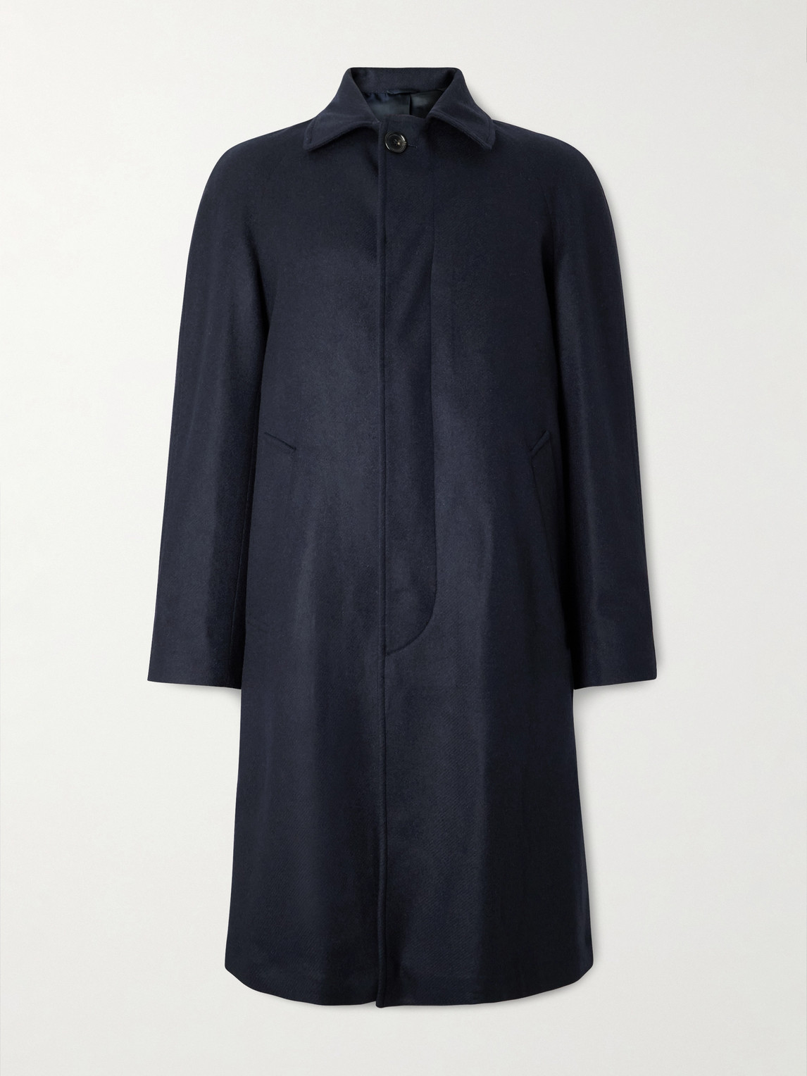 De Petrillo Ruffo Wool And Cashmere-blend Coat In Blue