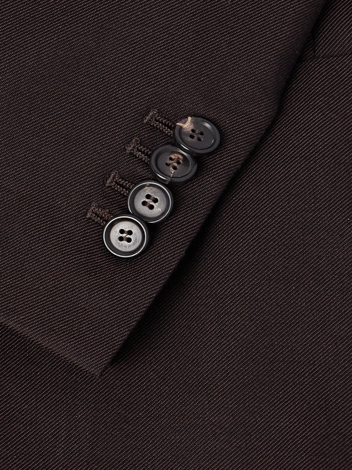 De Petrillo Vesuvio Cotton And Silk-blend Twill Suit Jacket In Brown