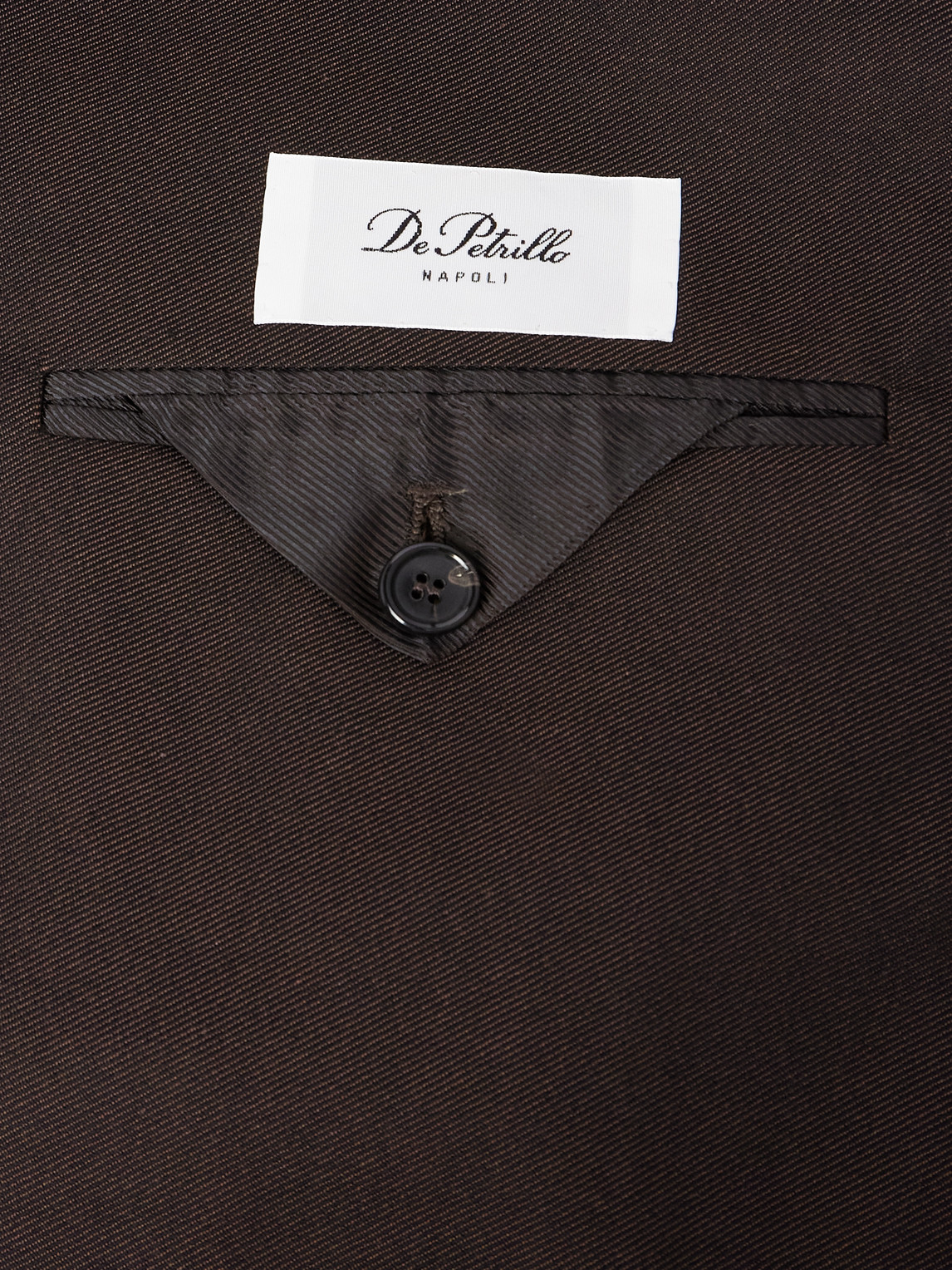De Petrillo Vesuvio Cotton And Silk-blend Twill Suit Jacket In Brown