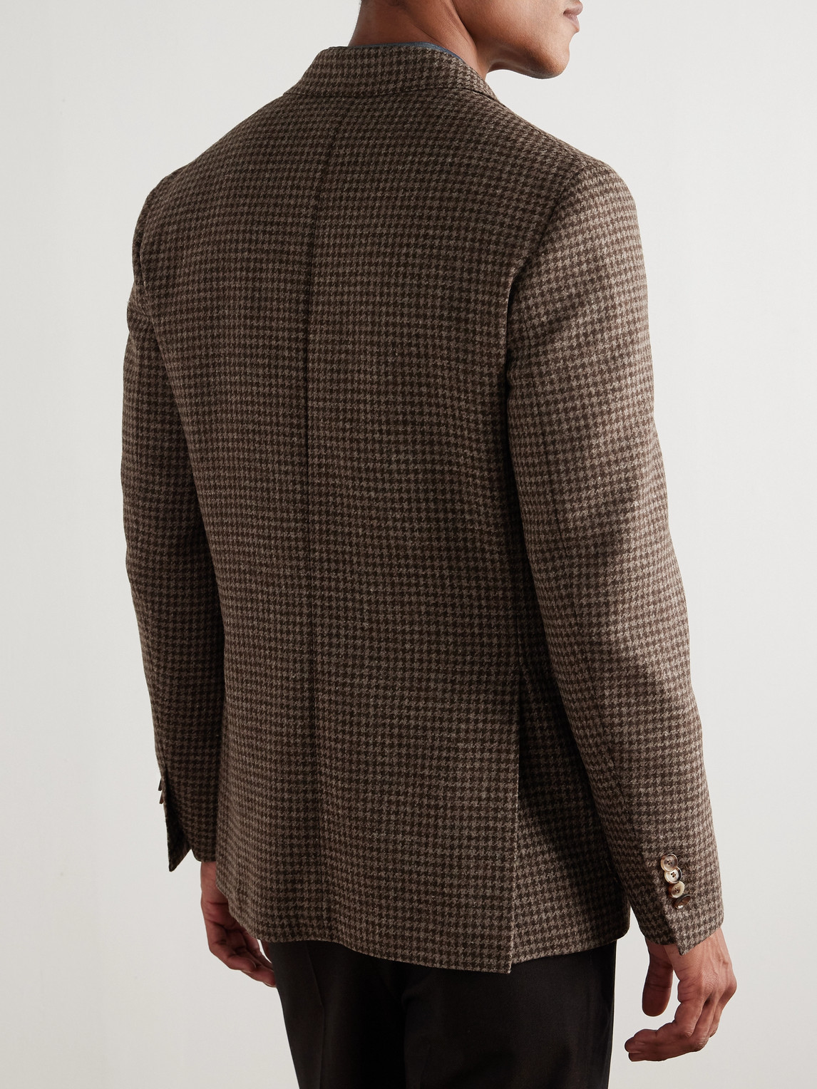  De Petrillo - Posillipo Houndstooth Wool-tweed Blazer - Men - Brown - It 46 