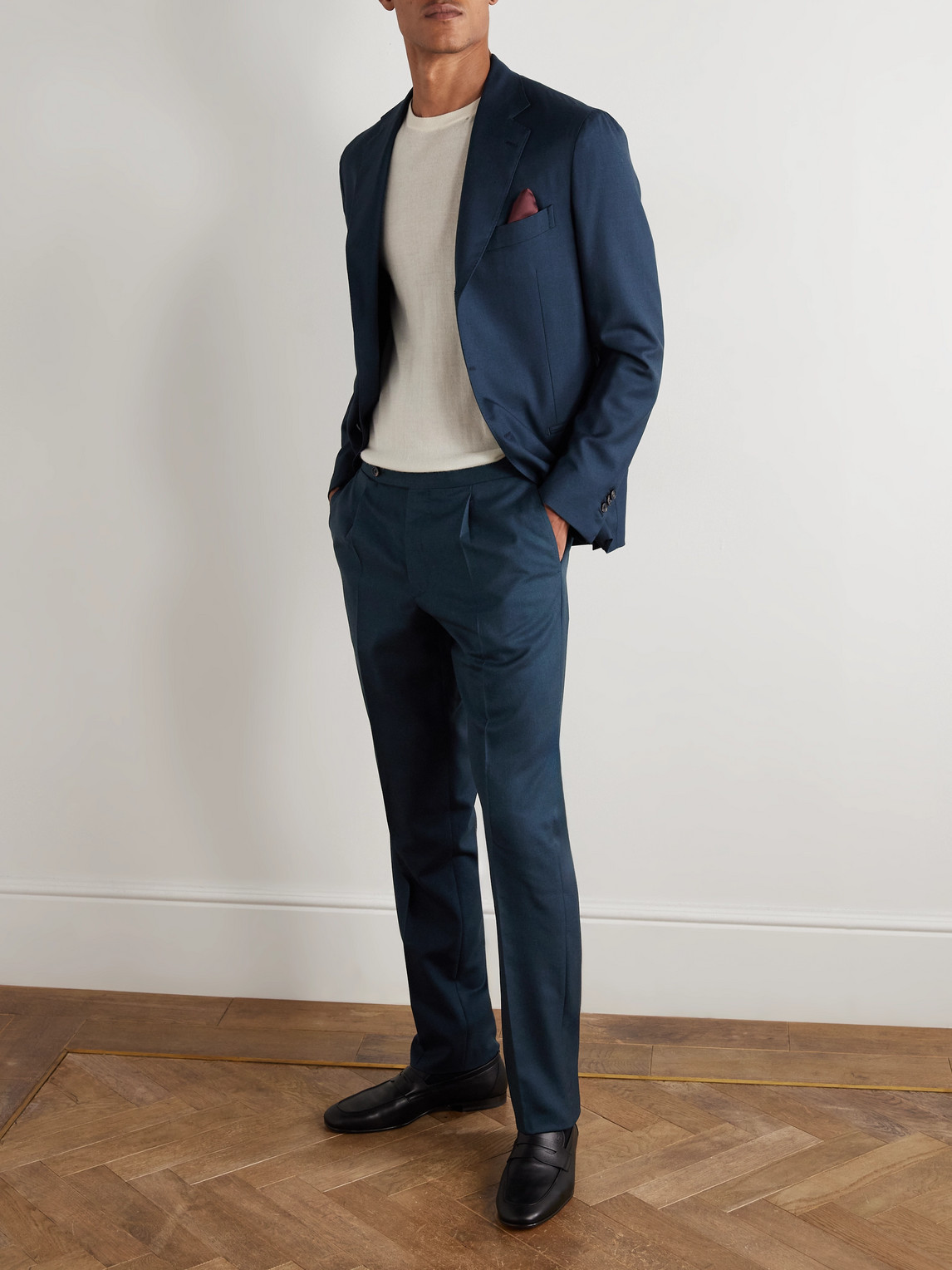 Straight-Leg Wool and Silk-Blend Suit Trousers — 2