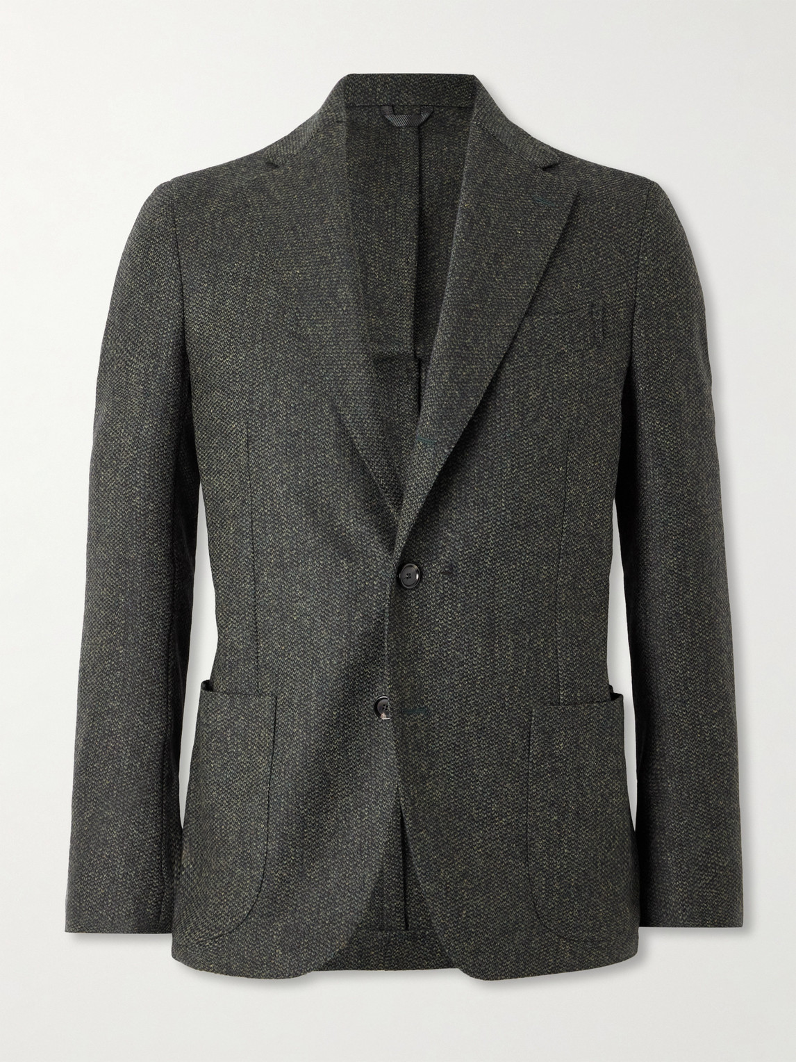 De Petrillo Posillipo Virgin Wool And Cashmere-blend Blazer In Gray