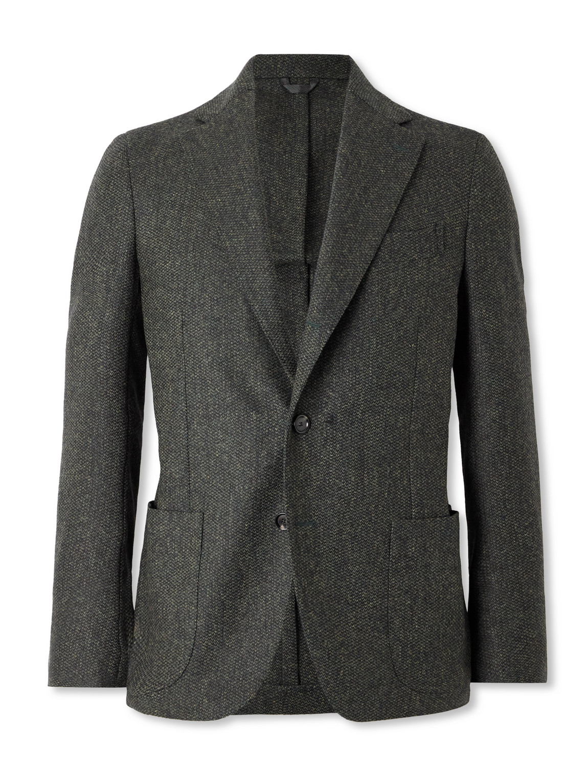 De Petrillo Posillipo Virgin Wool And Cashmere-blend Blazer In Gray
