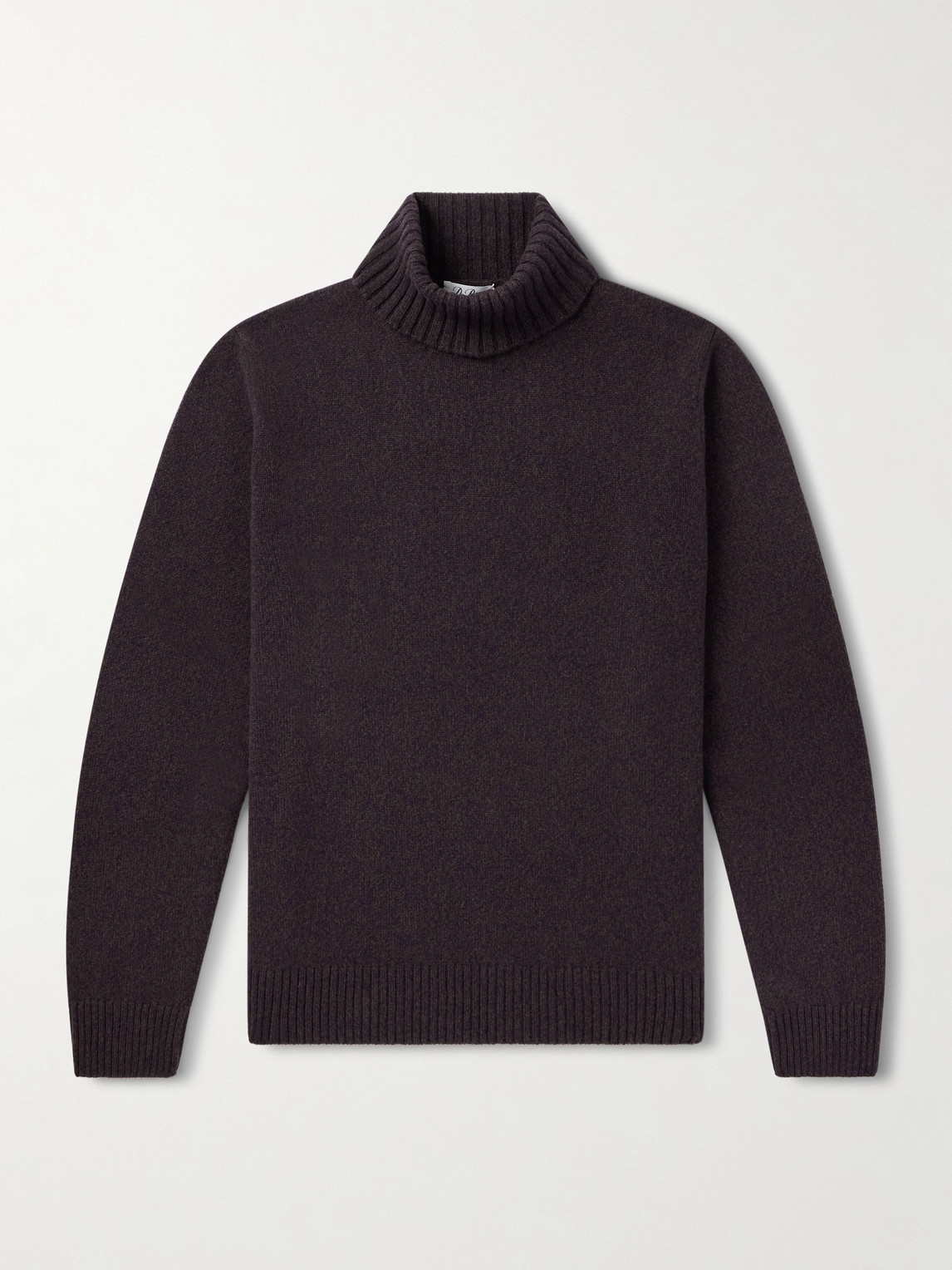 De Petrillo Wool And Cashmere-blend Rollneck Sweater In Brown