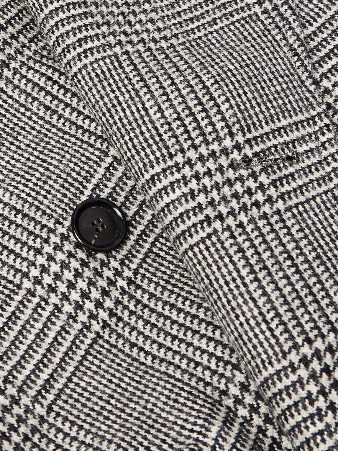 De Petrillo D'avalos Double-breasted Prince Of Wales Checked Alpaca Overcoat In Black