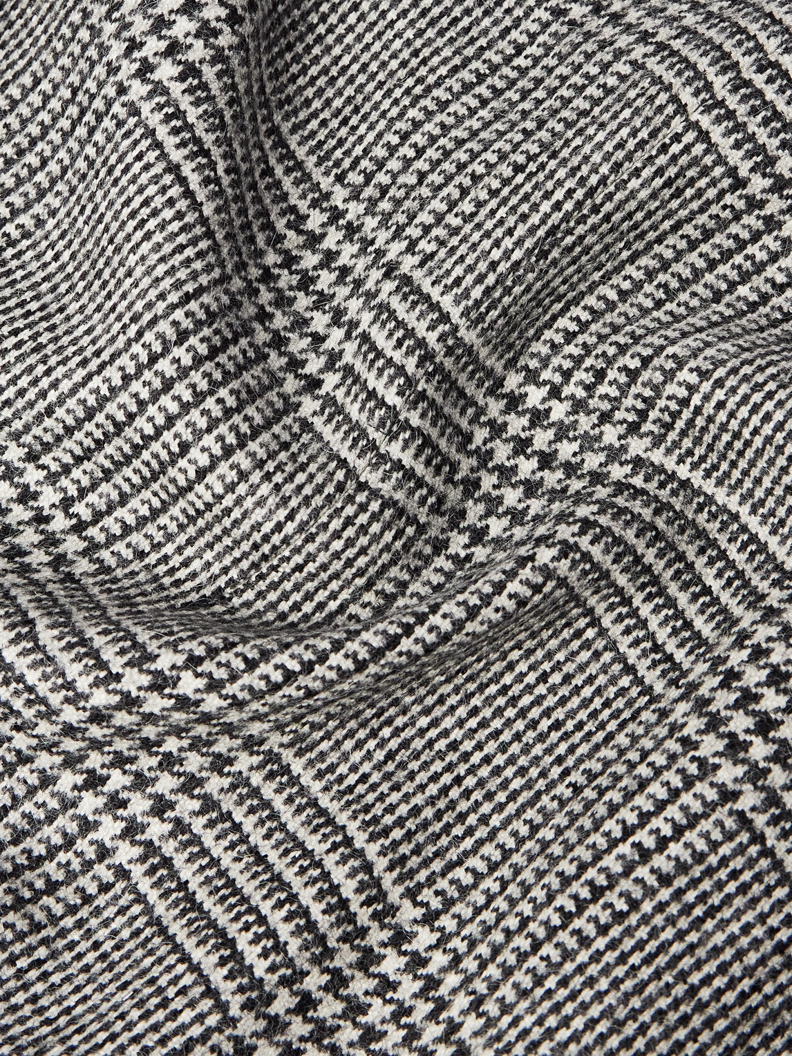 De Petrillo D'avalos Double-breasted Prince Of Wales Checked Alpaca Overcoat In Black