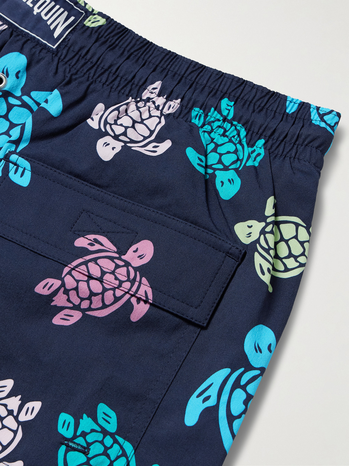 Vilebrequin Moorise Straight-leg Mid-length Printed Recycled Swim Shorts In Blue