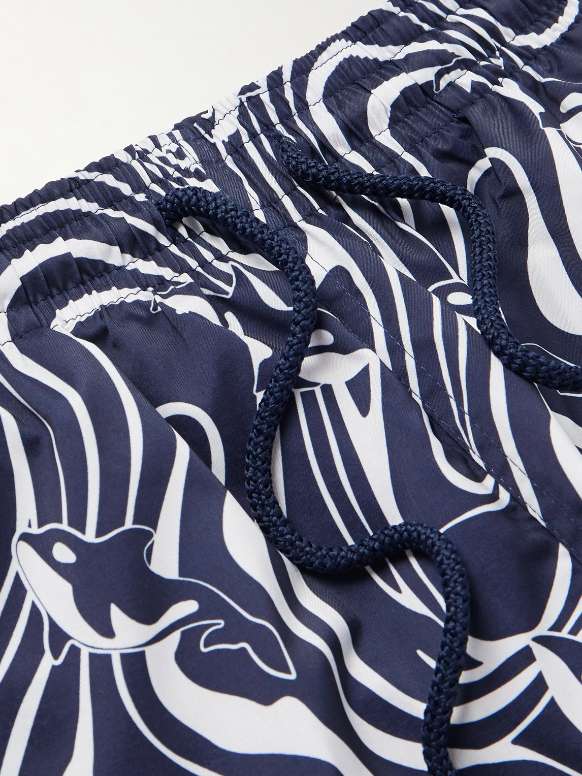 Vilebrequin Moorise Straight-leg Mid-length Printed Swim Shorts In Blue