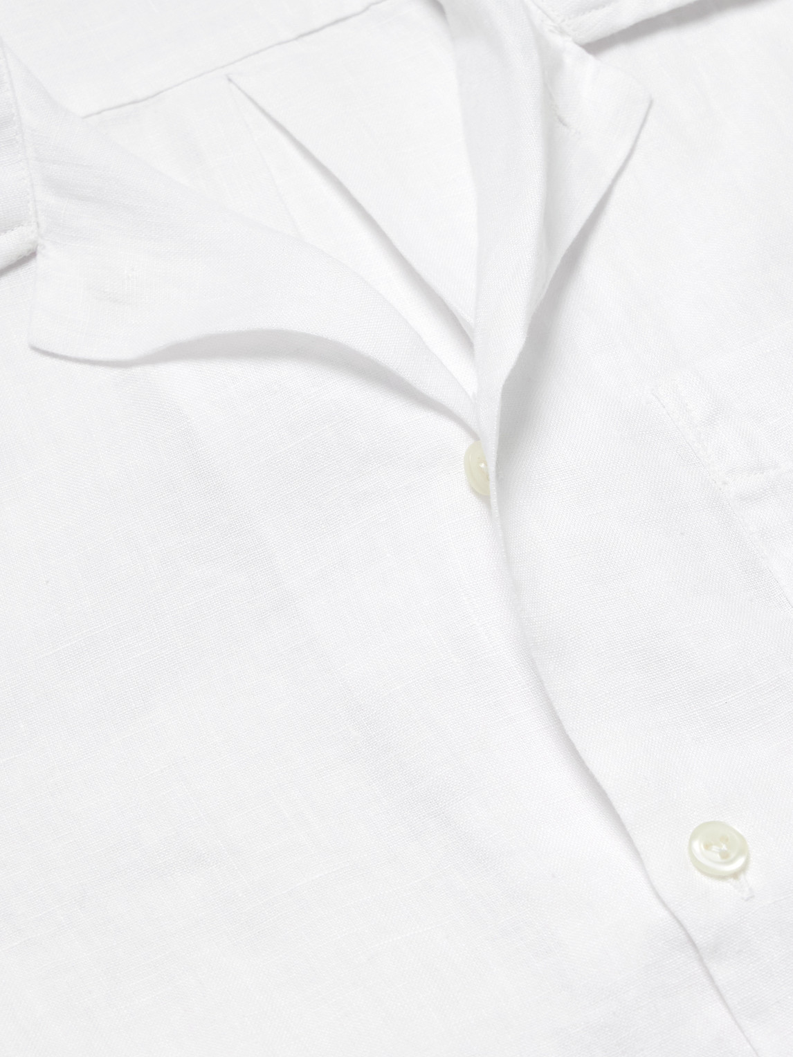 Charli Convertible-Collar Linen Shirt
