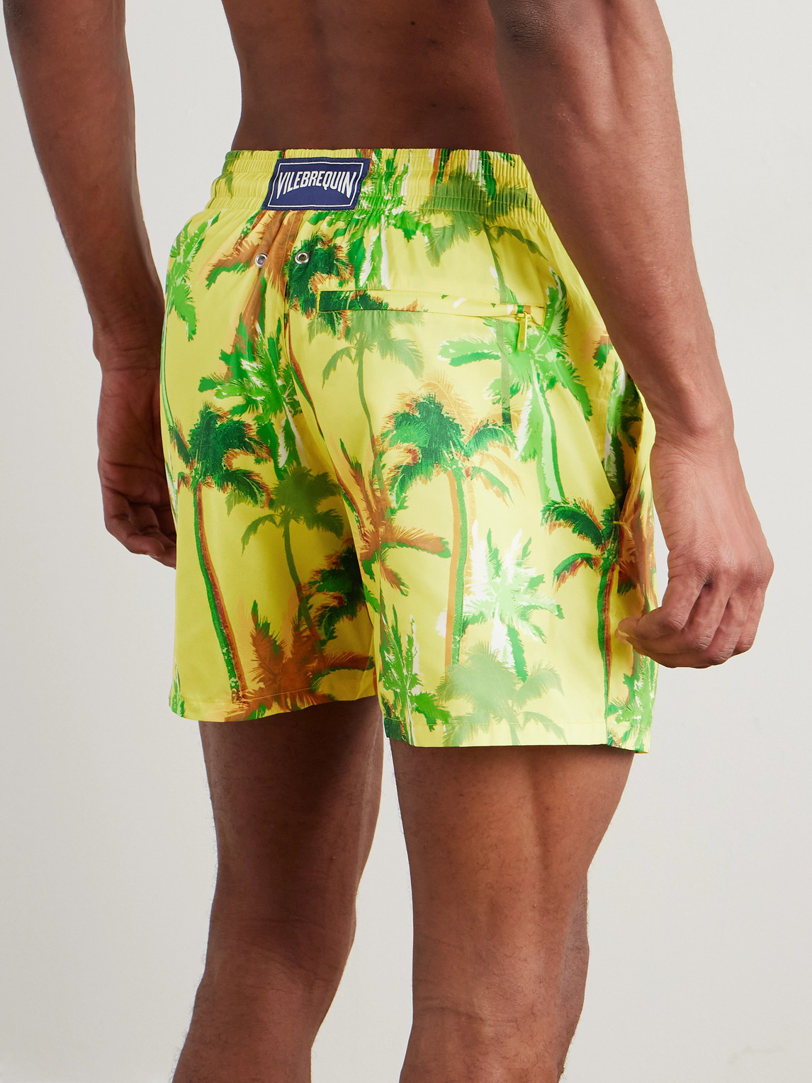 Vilebrequin Mahina Straight-leg Mid-length Recycled Swim Shorts In Yellow