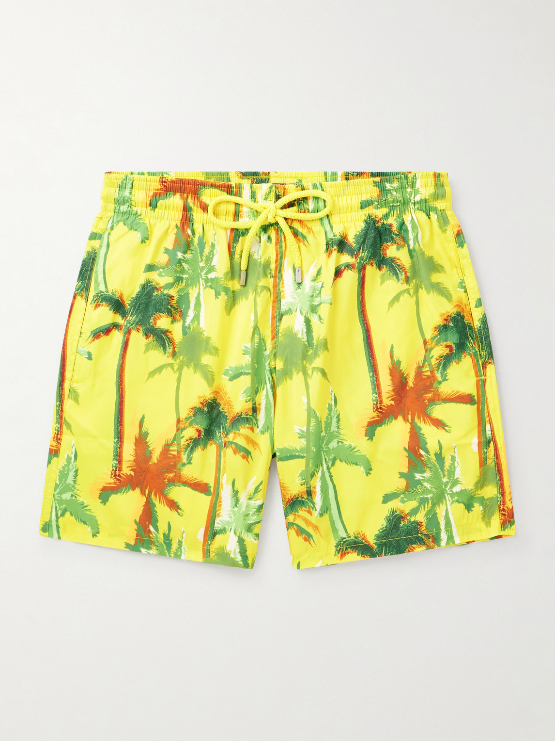 Vilebrequin Mahina Straight-leg Mid-length Recycled Swim Shorts In Yellow