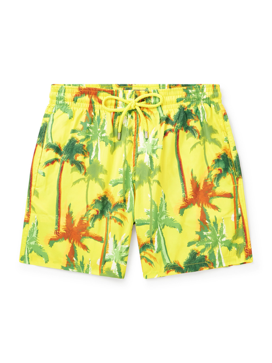Vilebrequin Mahina Straight-leg Mid-length Recycled Swim Shorts In Yellow