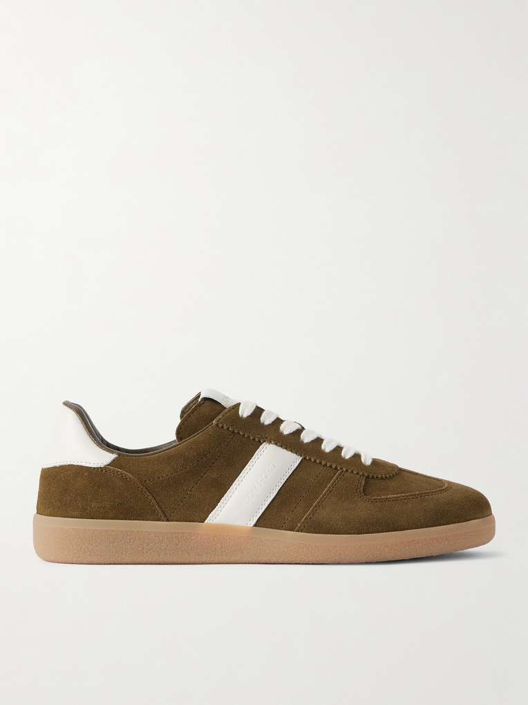 Tom Ford — Archer Leather-Trimmed Suede Sneakers