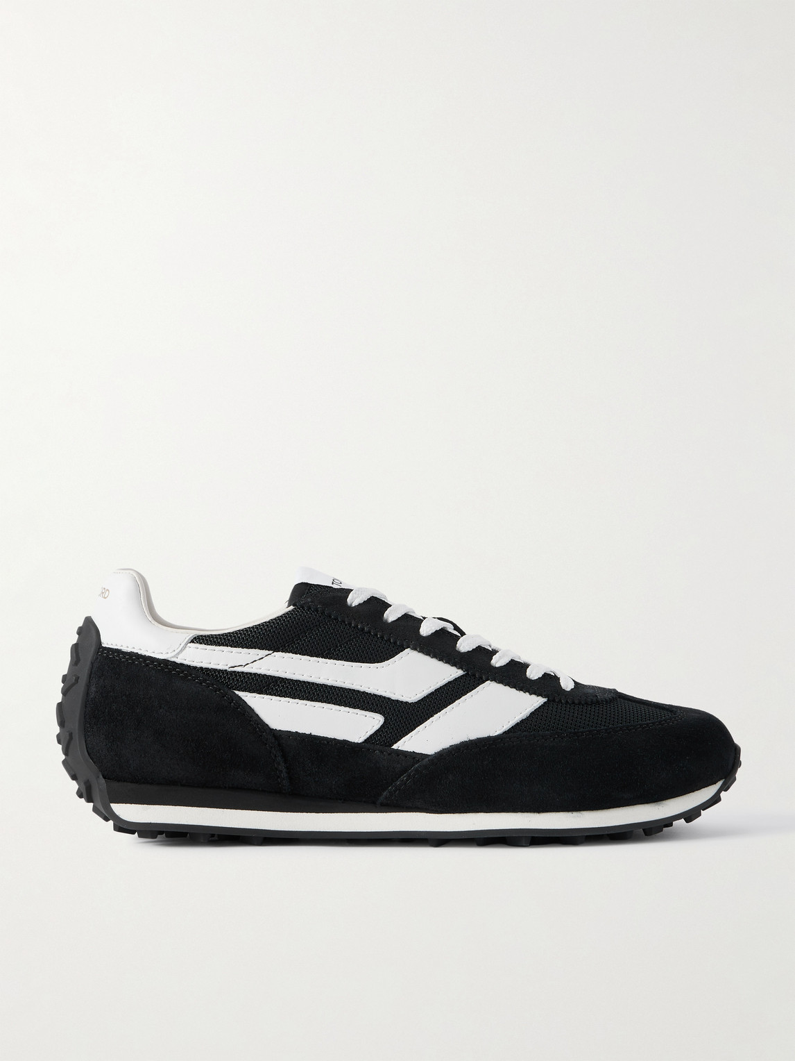 Tom Ford Mesh and Leather-Trimmed Suede Sneakers - Men