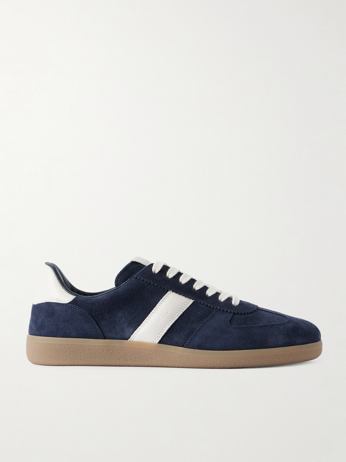 Tom Ford Archer Leather-Trimmed Suede Sneakers - Men