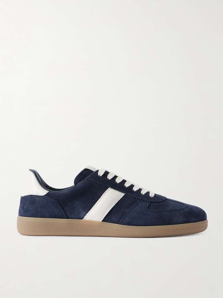 Tom Ford — Archer Leather-Trimmed Suede Sneakers