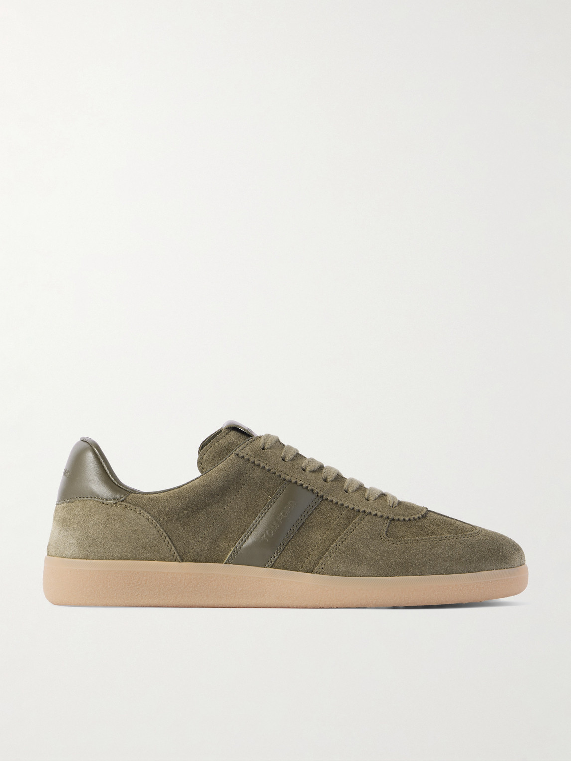 Tom Ford Archer Leather-Trimmed Suede Sneakers - Men
