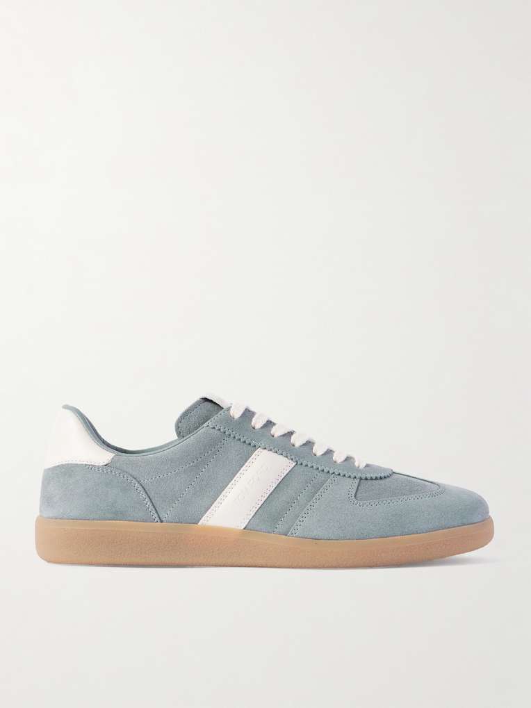 Tom Ford — Archer Leather-Trimmed Suede Sneakers