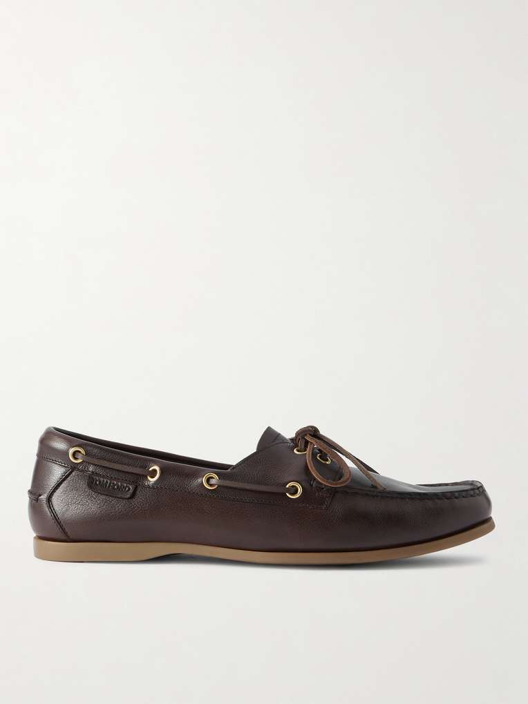 Tom Ford — Robin Full-Grain Leather Boat Shoes