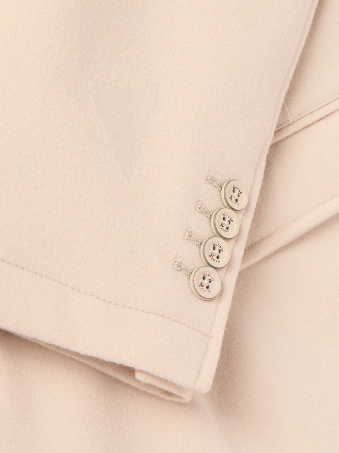 Herno Wool Coat With Detachable Shell Gilet In Neutral