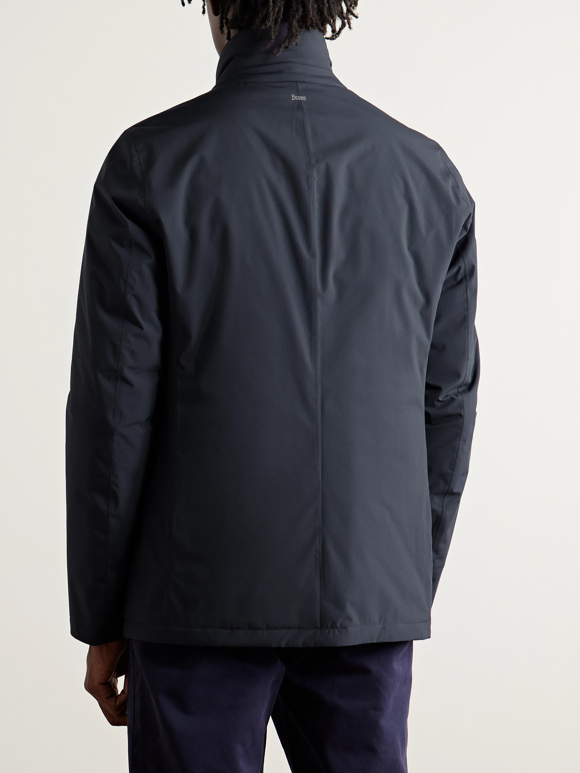 Herno High-neck Padded Jacket In Blue