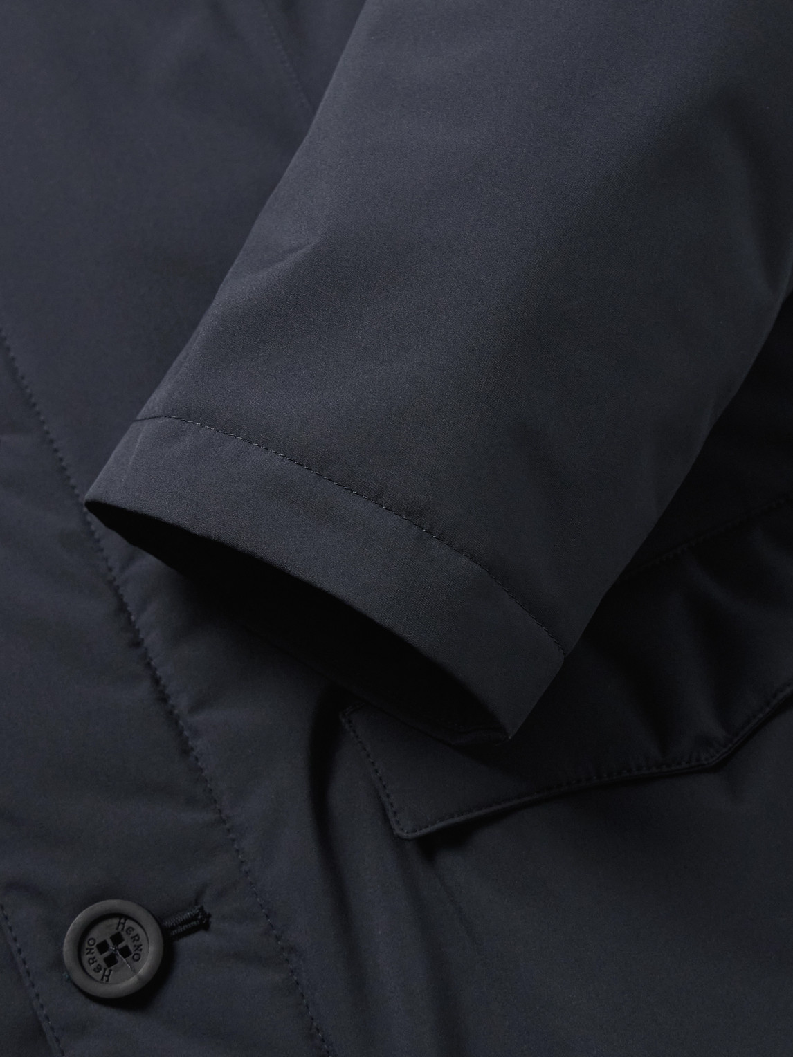 Herno High-neck Padded Jacket In Blue