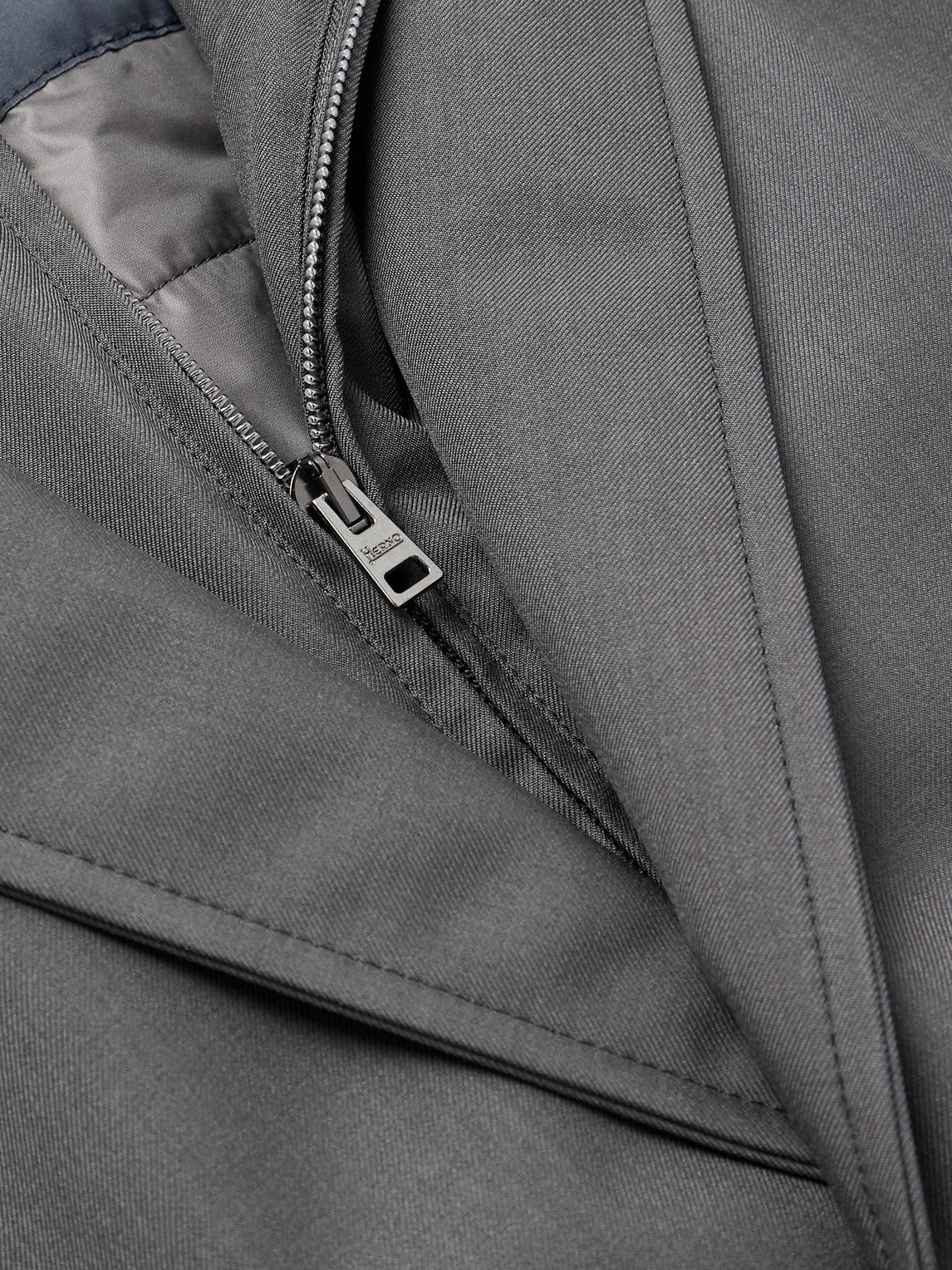 Herno Shell Coat With Detachable Gilet In Gray