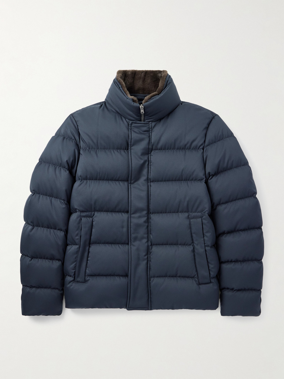 HERNO Plush-Trimmed Quilted Twill Down Jacket - Men