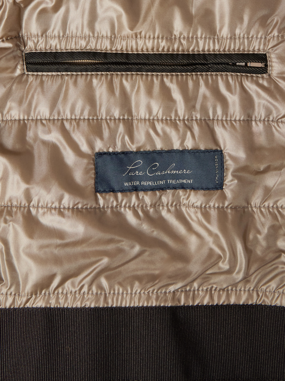 Herno Quilted Nylon-trimmed Cashmere Top Coat In Brown