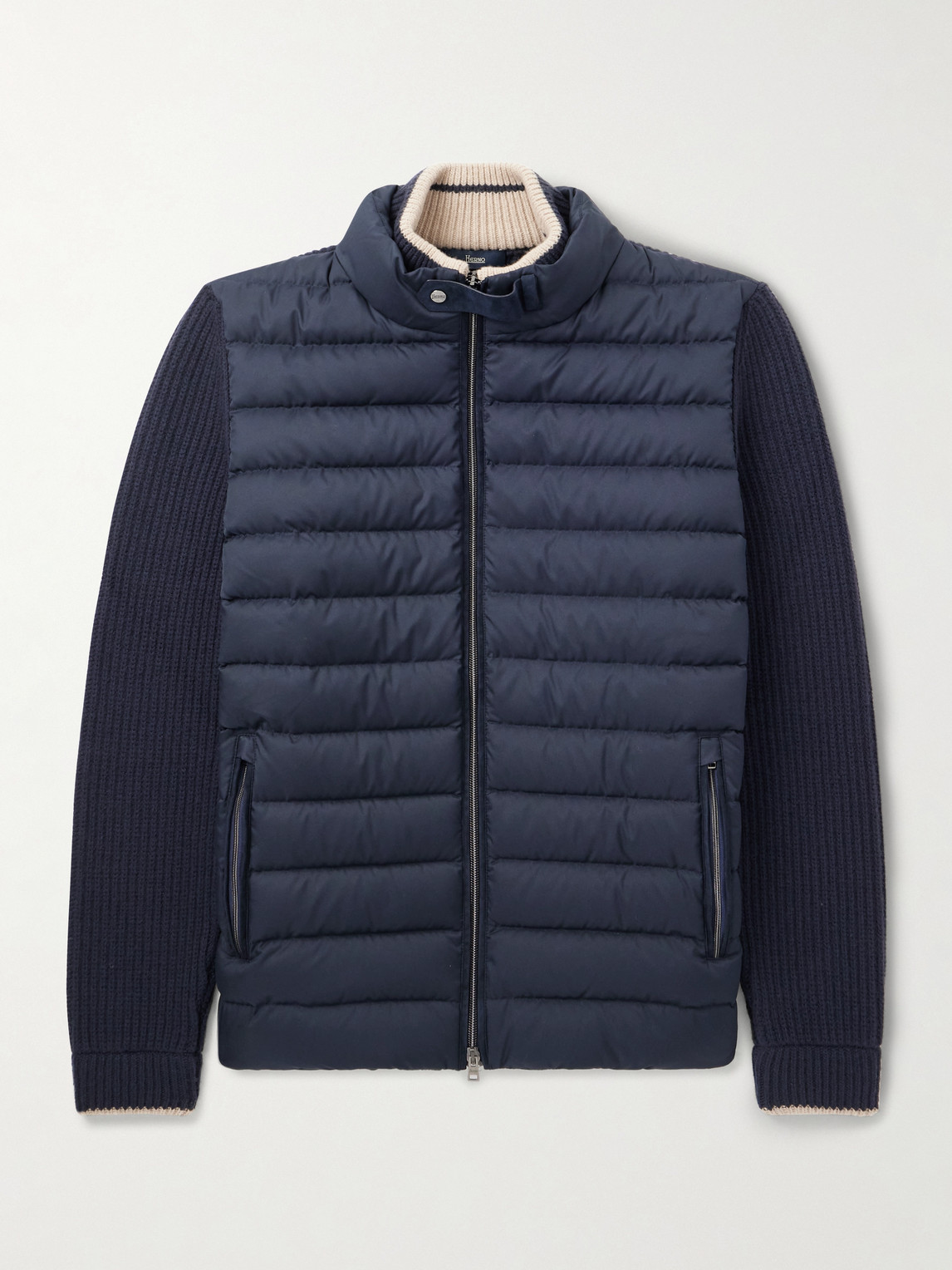HERNO Slim-Fit Wool and Quilted Shell Down Jacket - Men