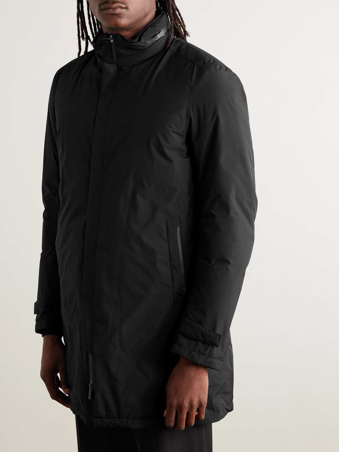 Padded Shell Hooded Down Jacket