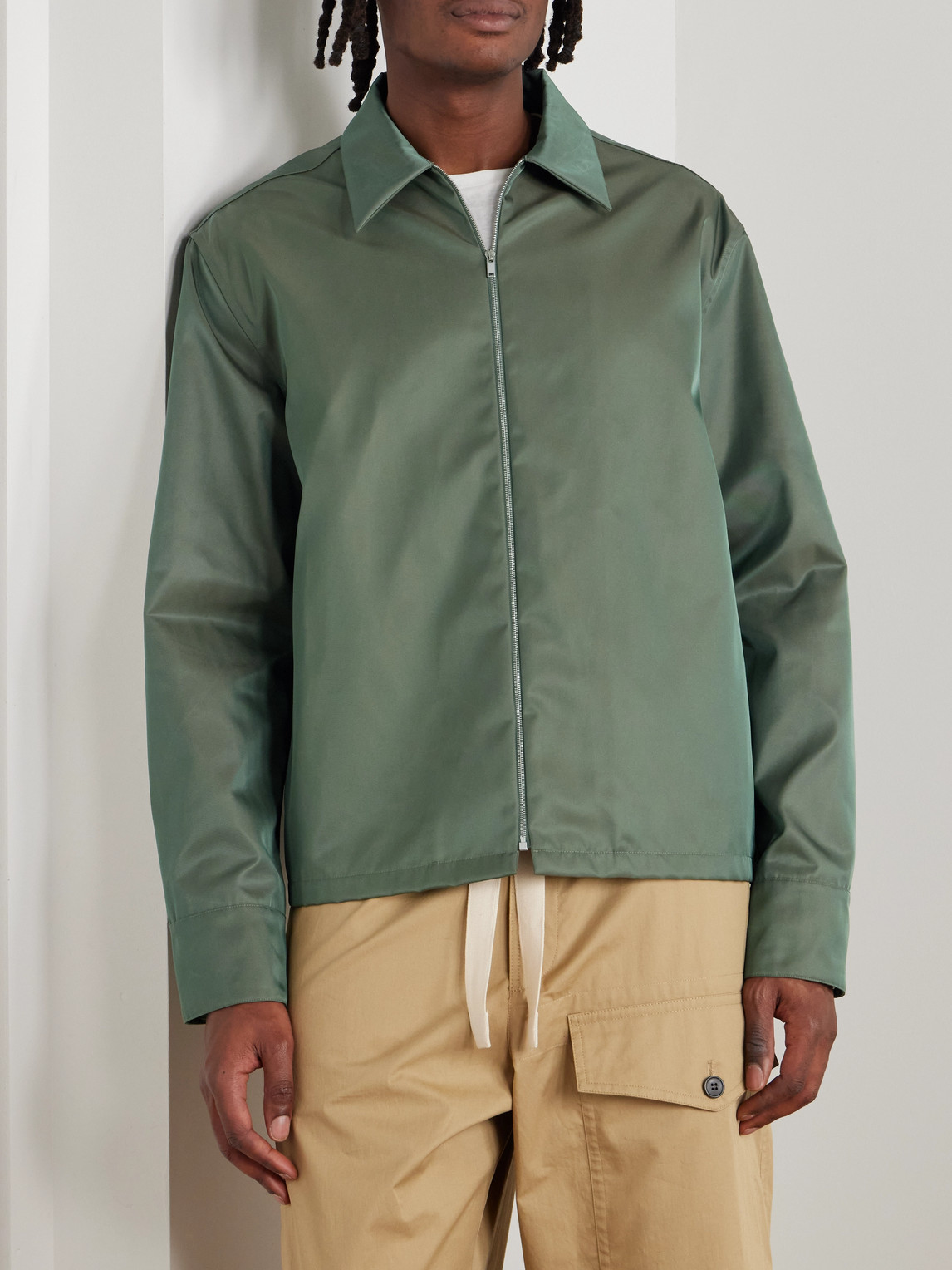 Jil Sander Shell Jacket In Green