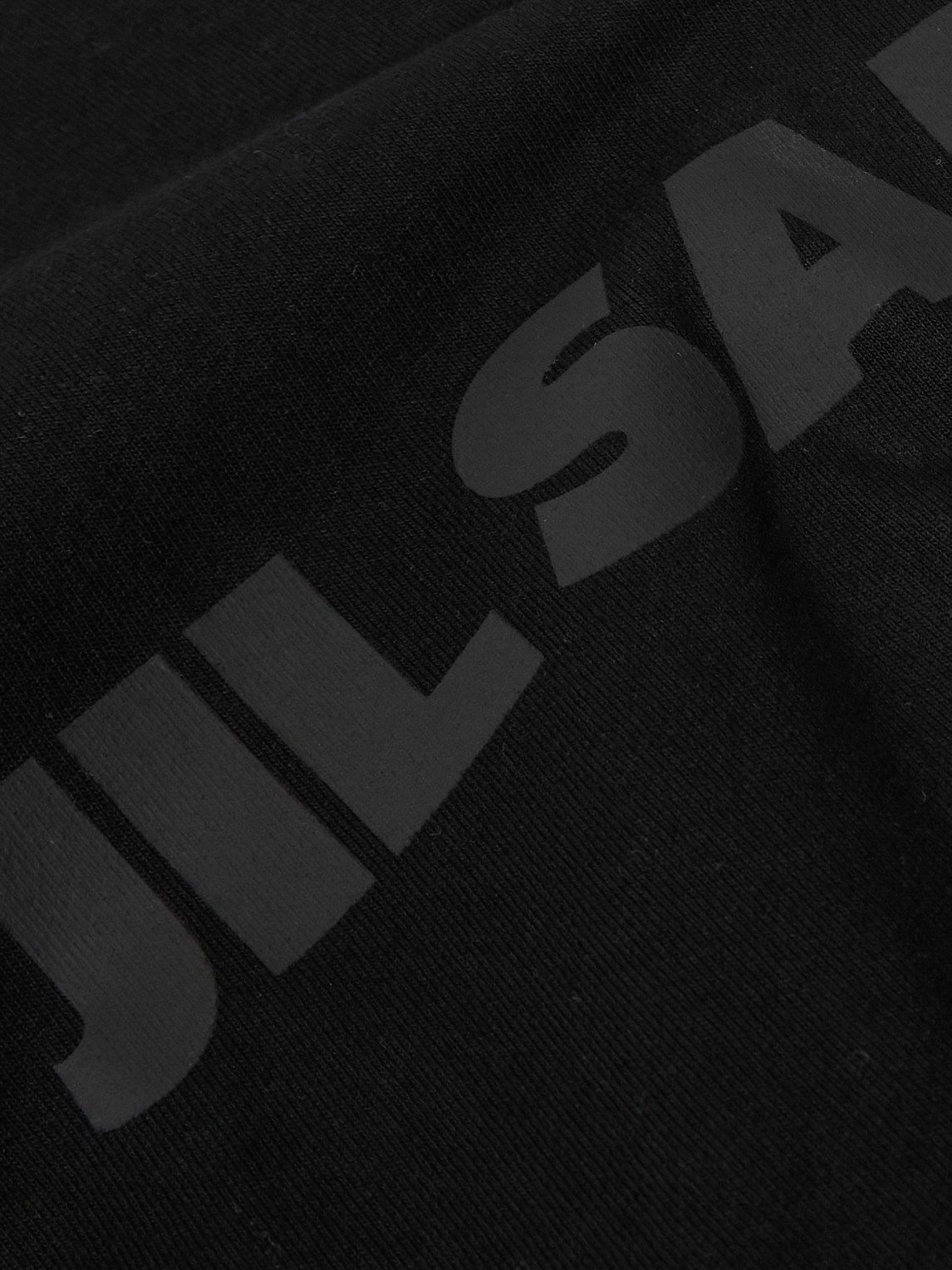Jil Sander Relaxed-fit Cotton T-shirt With Tonal Logo Print In Black