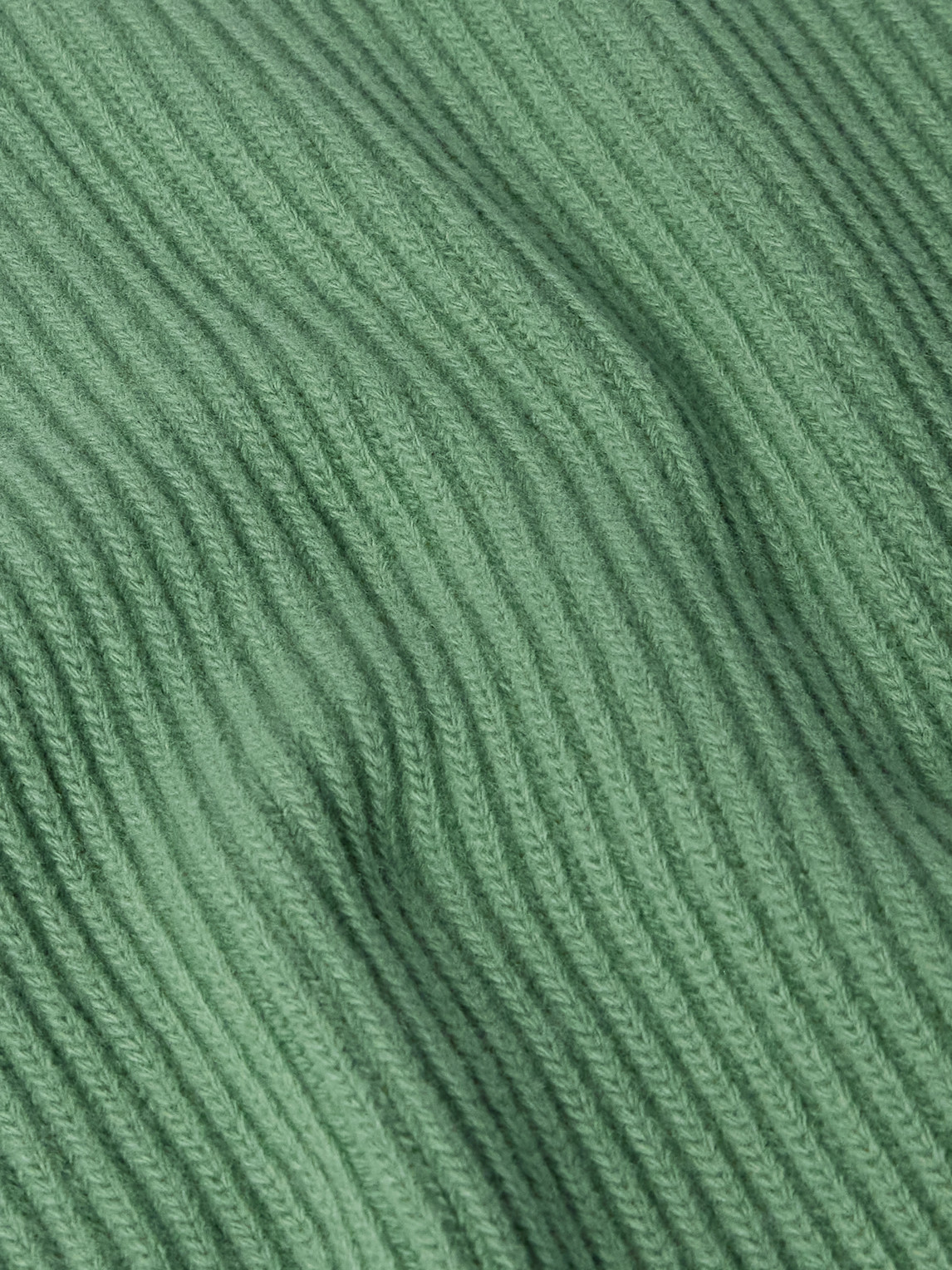 Jil Sander Ribbed Wool Zip-up Cardigan In Green