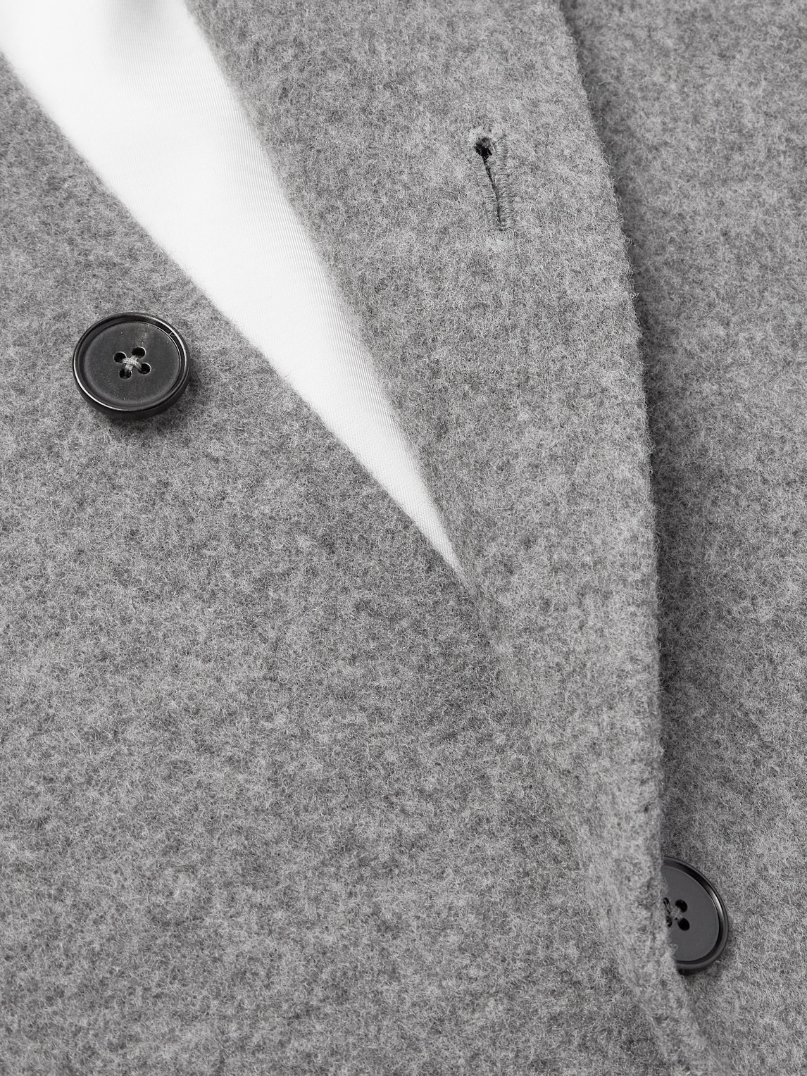 Jil Sander Button-up Grey Virgin Wool Shirt Jacket