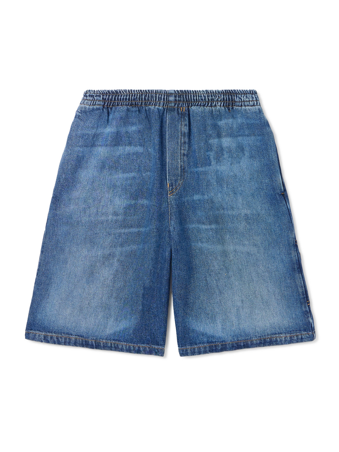 Versace Straight-leg Horsebit-embellished Denim Shorts