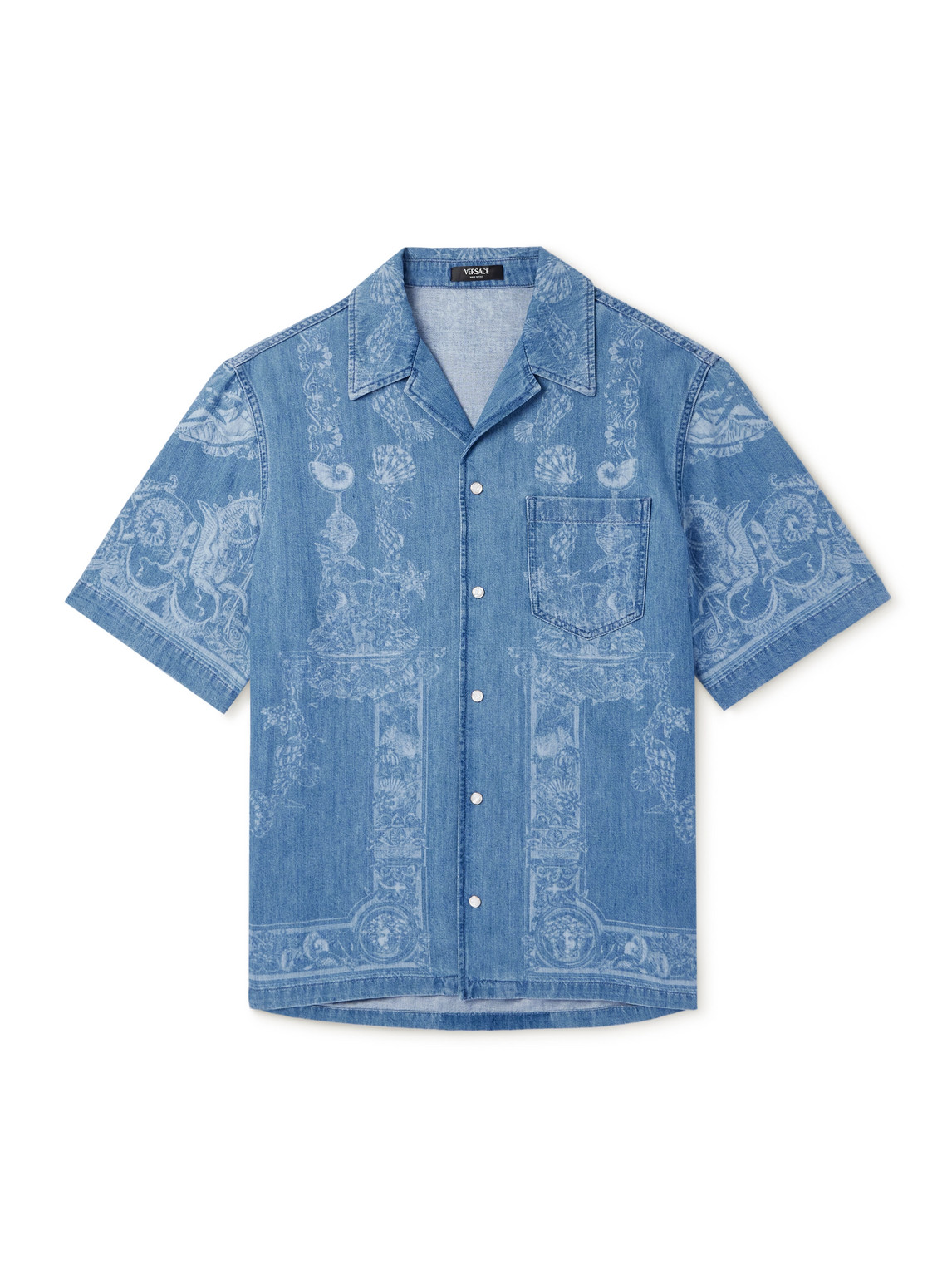 Versace Printed Denim Shirt