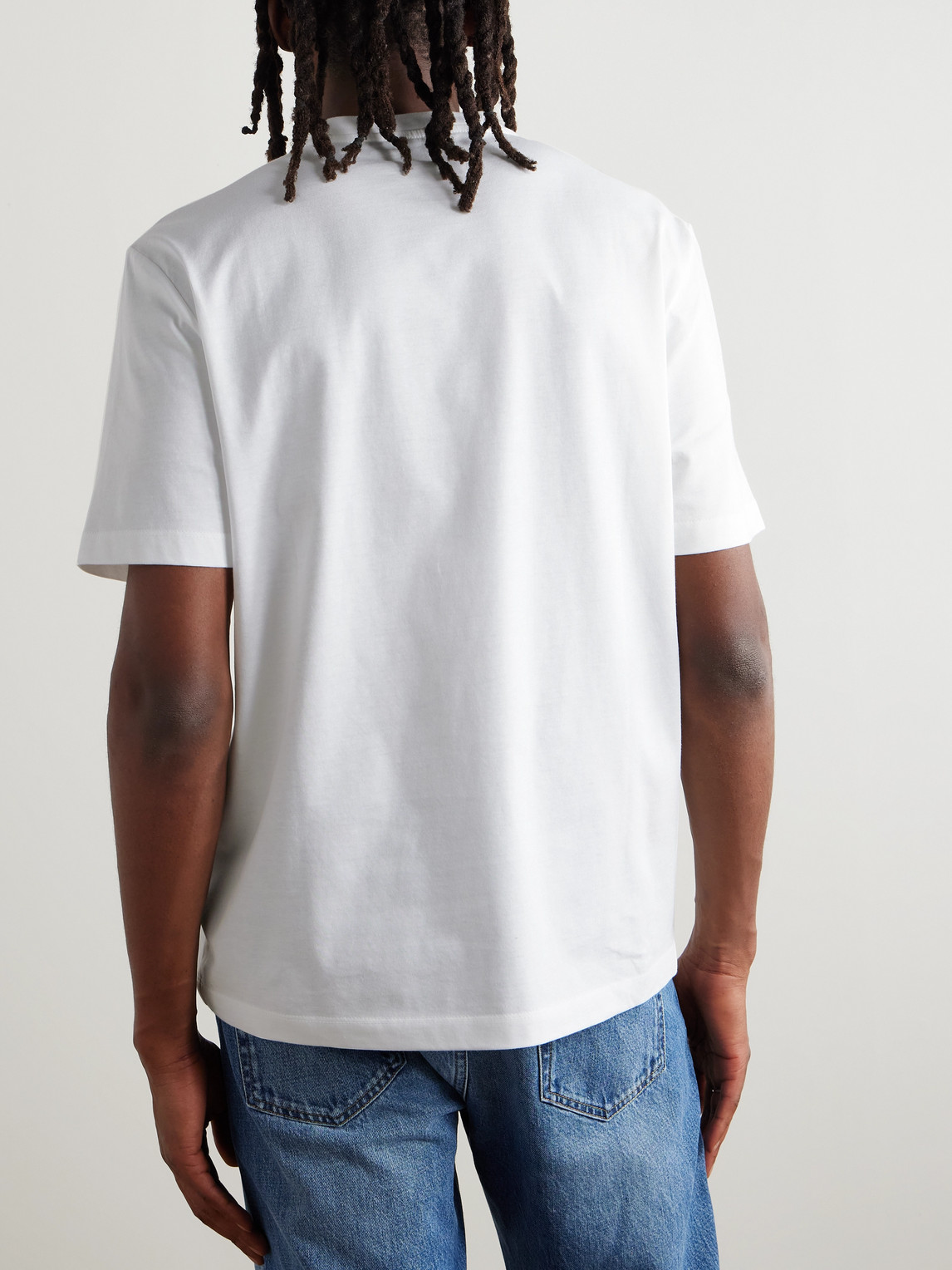 Versace Crew Neck Graphic Print Short Sleeves In White