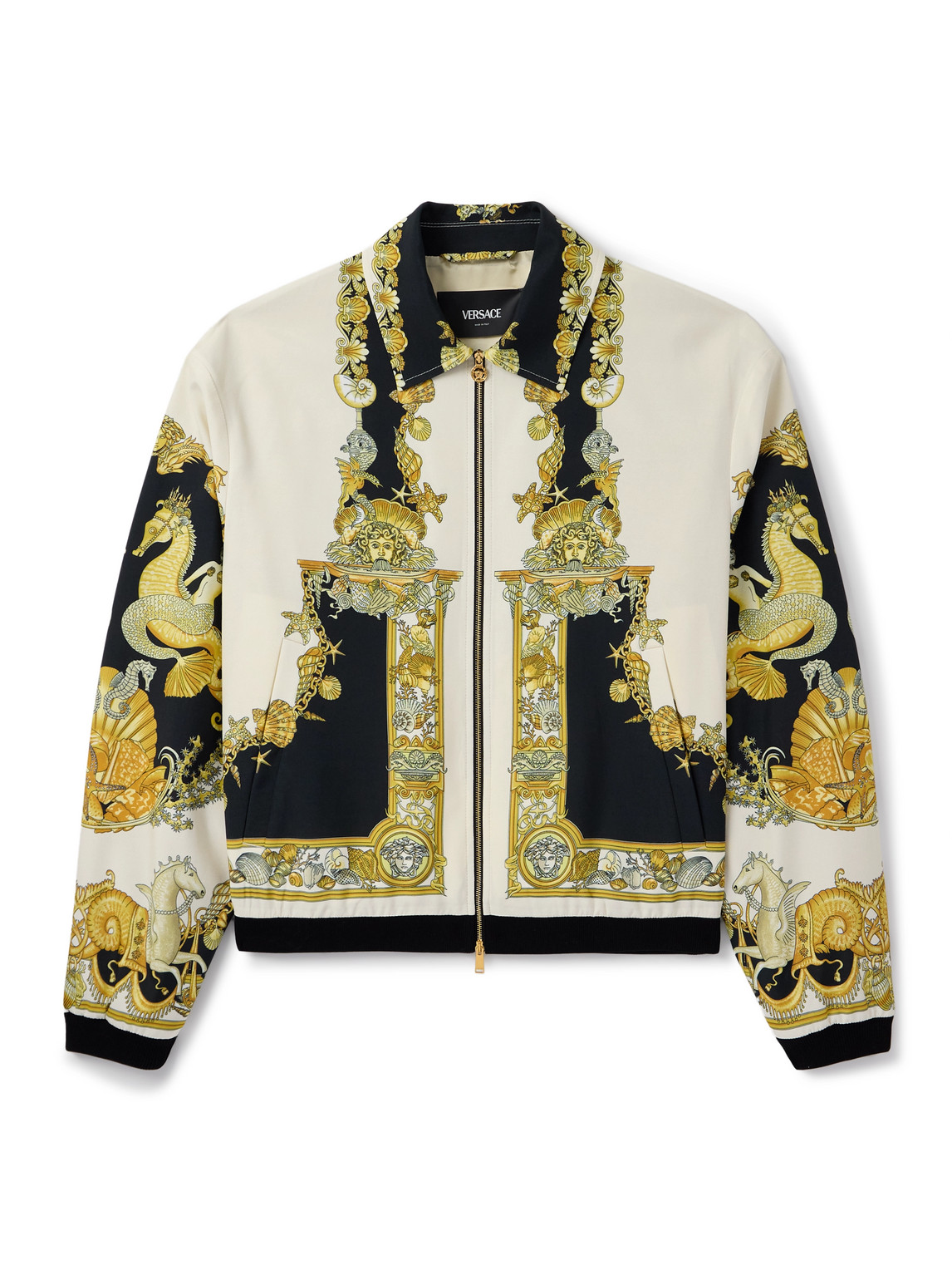 Versace Printed Woven Blouson Jacket