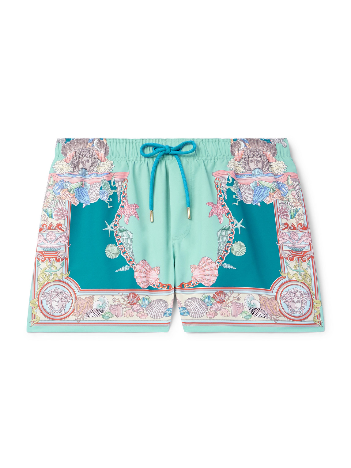 Versace Straight-leg Mid-length Printed Swim Shorts
