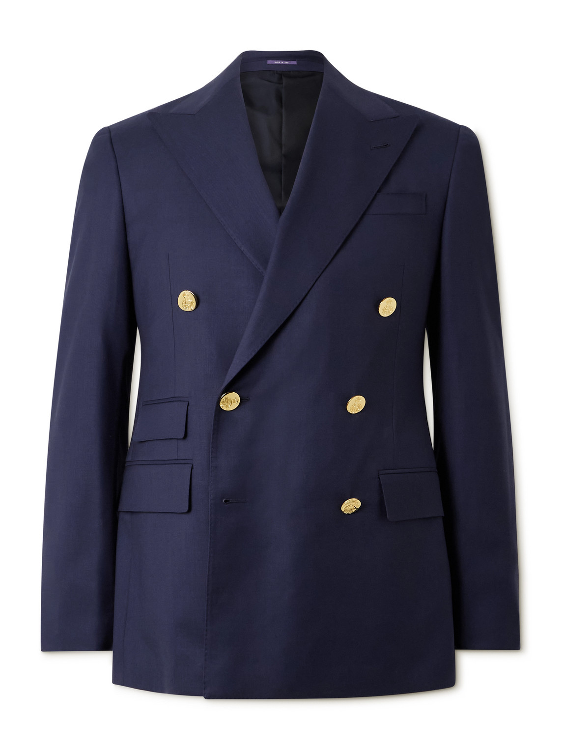 Gregory Double-Breasted Wool-Serge Blazer