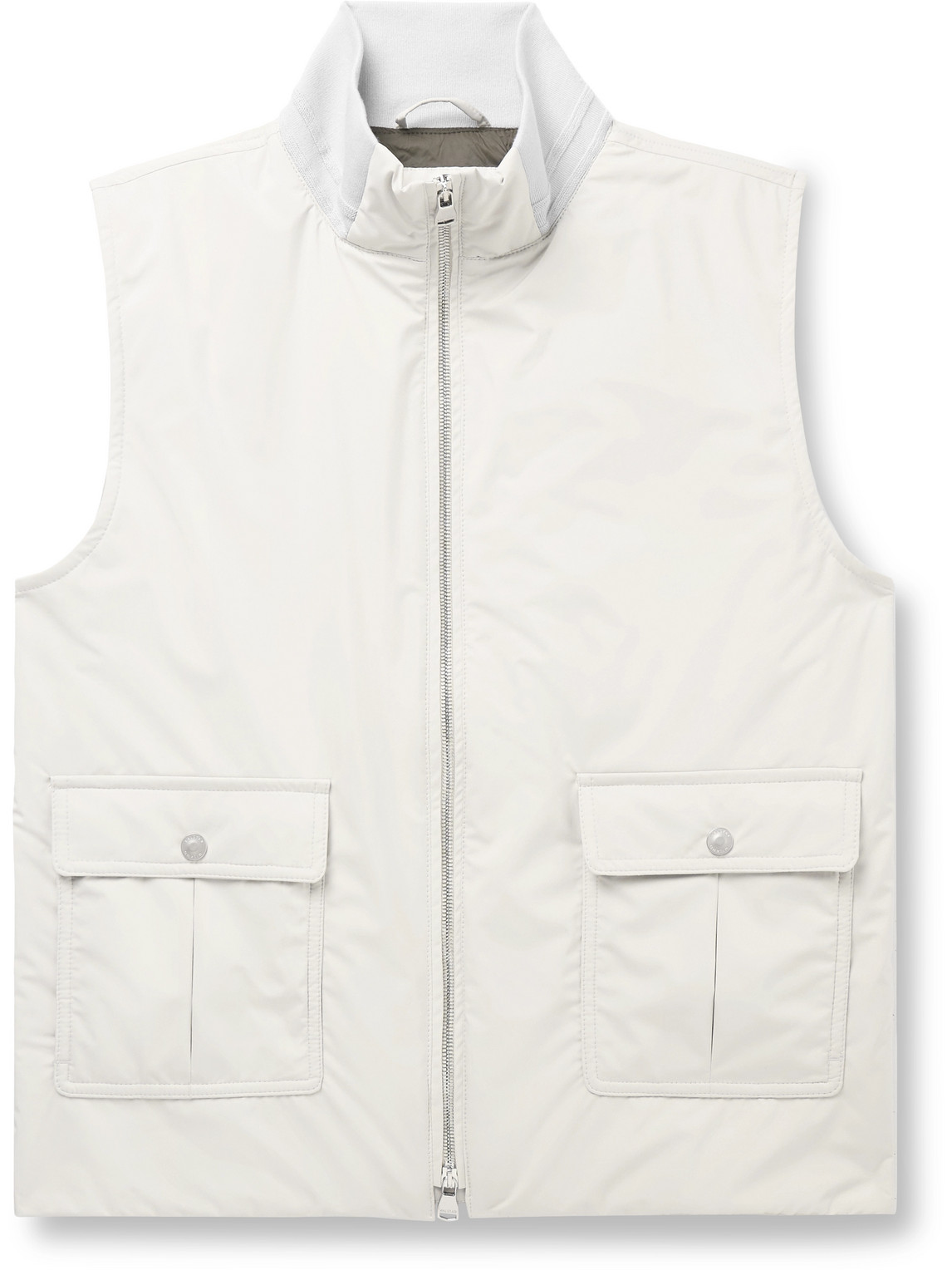 Valstar Caddy Stretch-jersey Trimmed Padded Shell Gilet In Neutrals