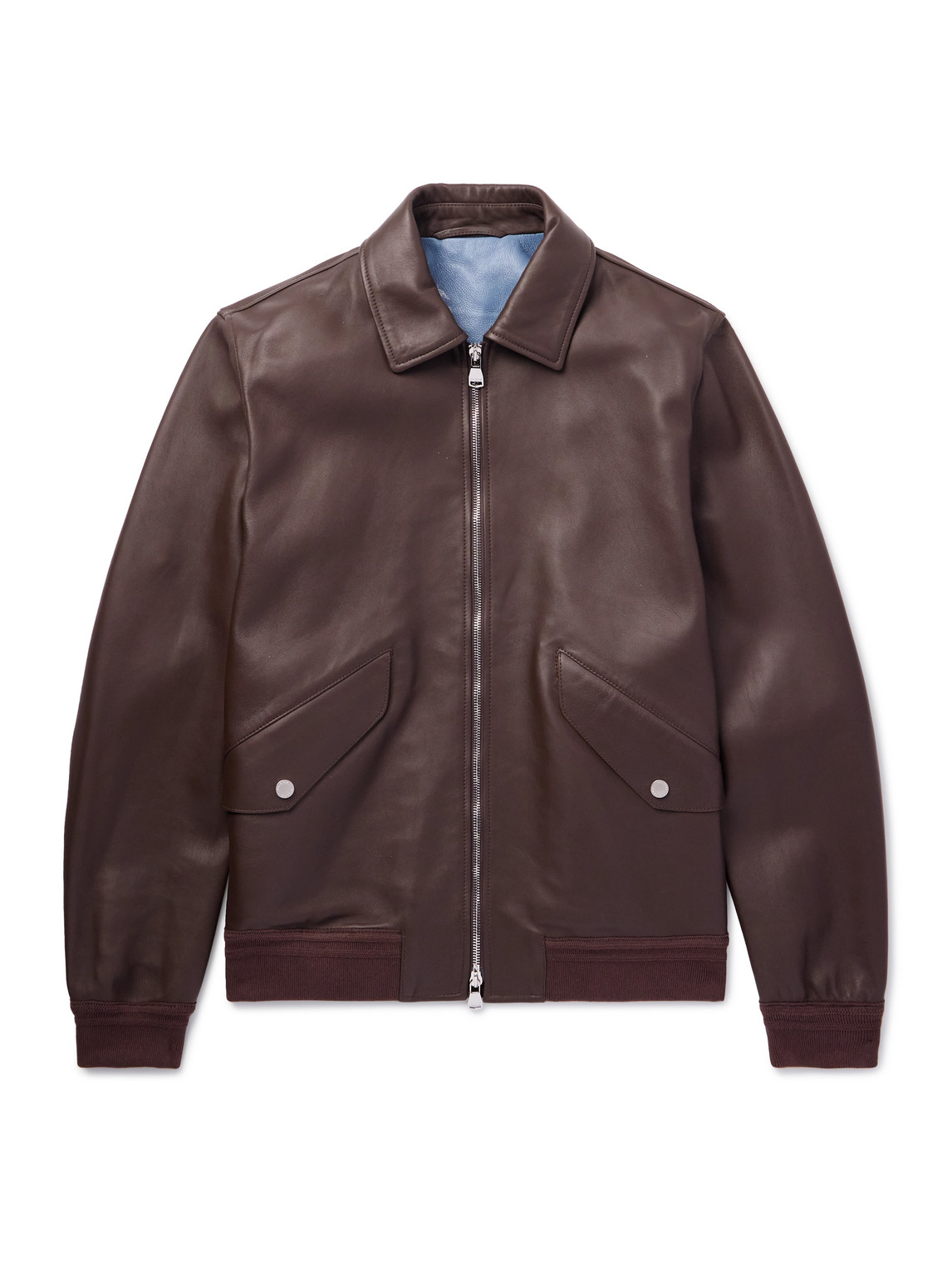 Valstar Roy Full-grain Leather Blouson Jacket In Brown