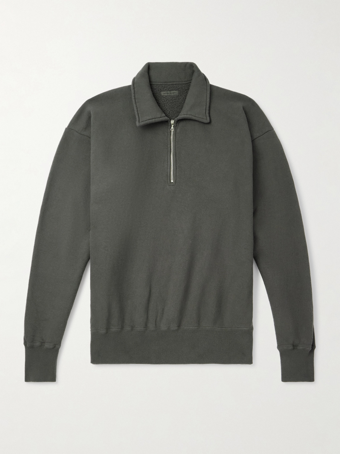 Kaptain Sunshine Garment-Dyed Cotton-Jersey Half-Zip Sweatshirt - Men