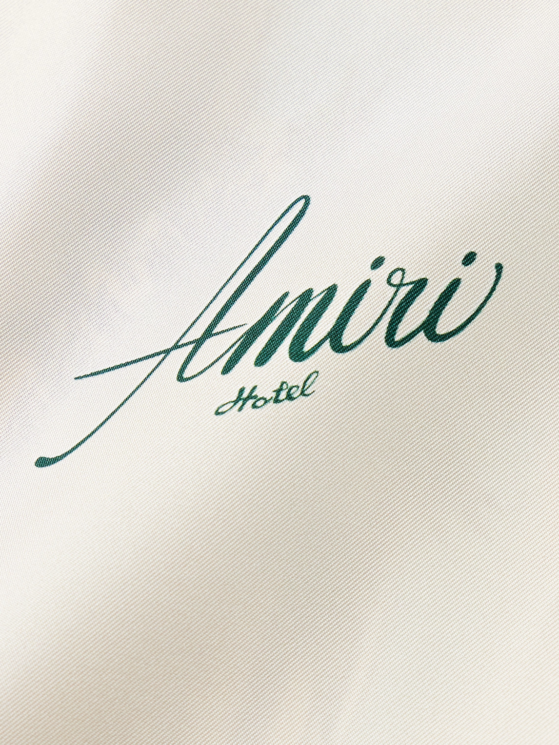 Amiri Convertible-collar Logo-print Silk-twill Shirt In Neutral