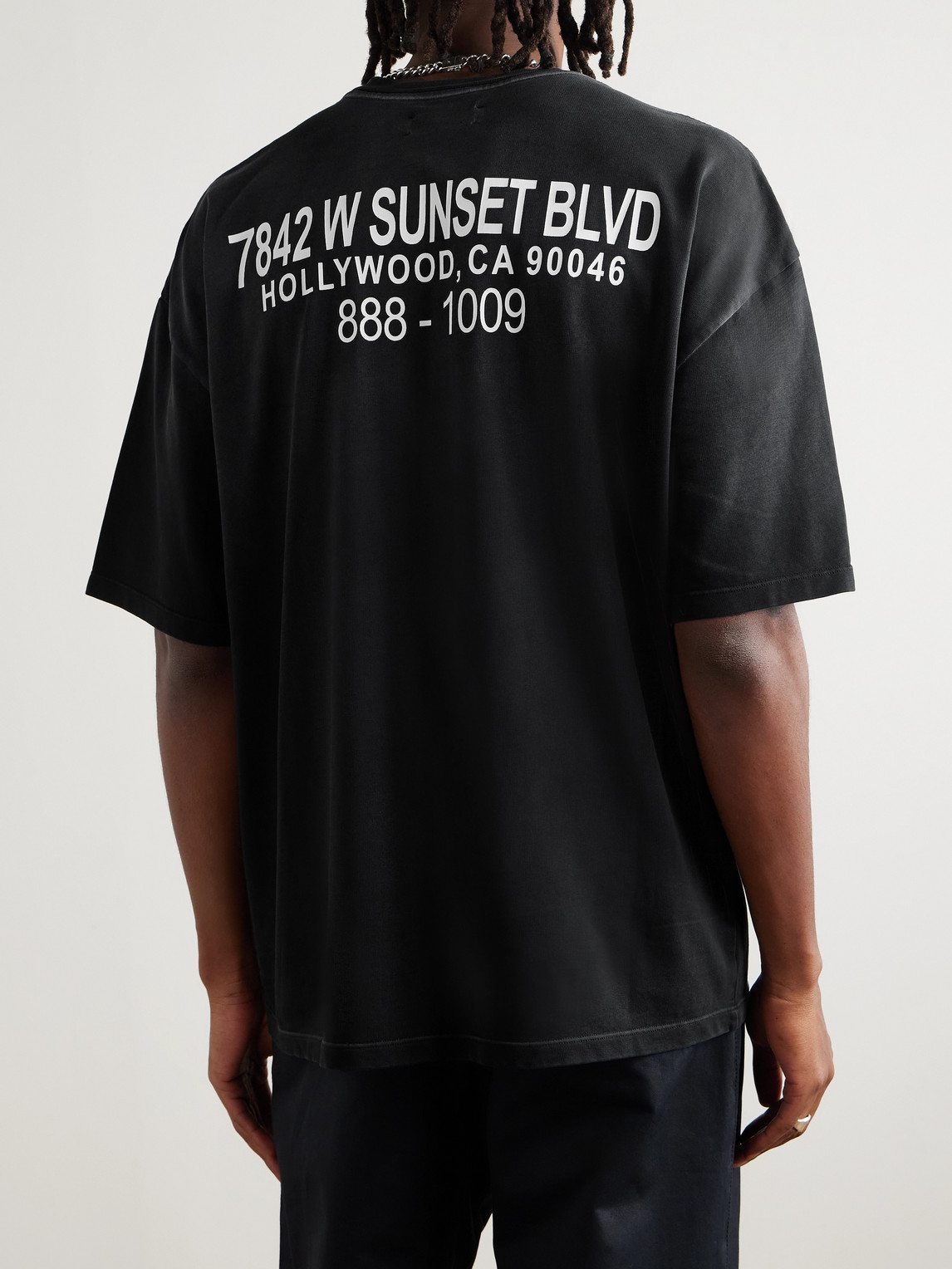Amiri Graphic Cartoon Print Short Sleeve T-shirt In Black