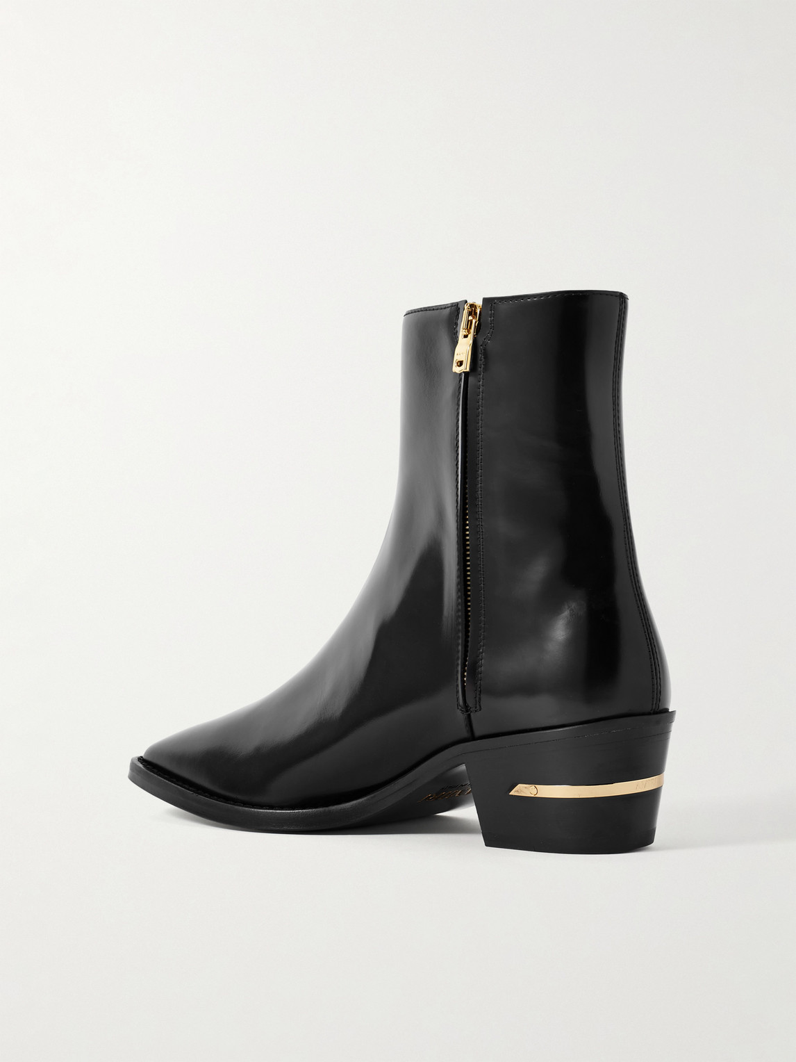 Amiri Glossed-leather Chelsea Boots In Black